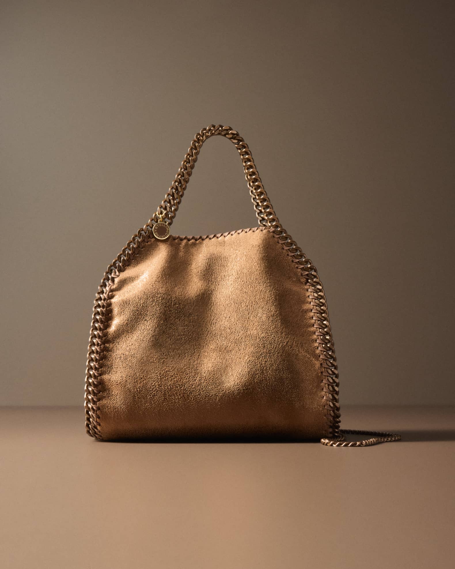 Stella McCartney Mini Falabella Eco Shiny Dotted Chamois Bag