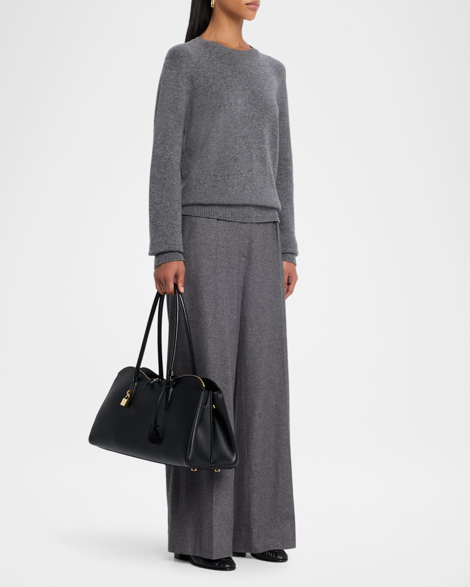 Stella McCartney Stella Ryder Open Shoulder Bag in Grainy Embossed