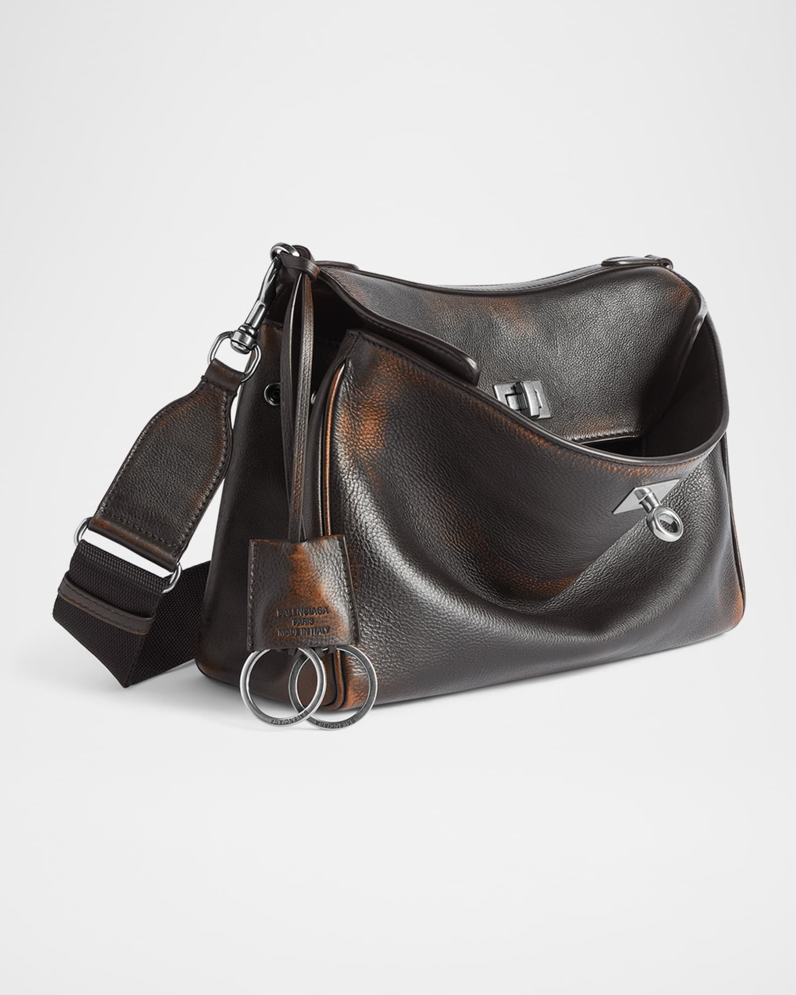 Men's Rodeo Small Calfskin Messenger Bag 1