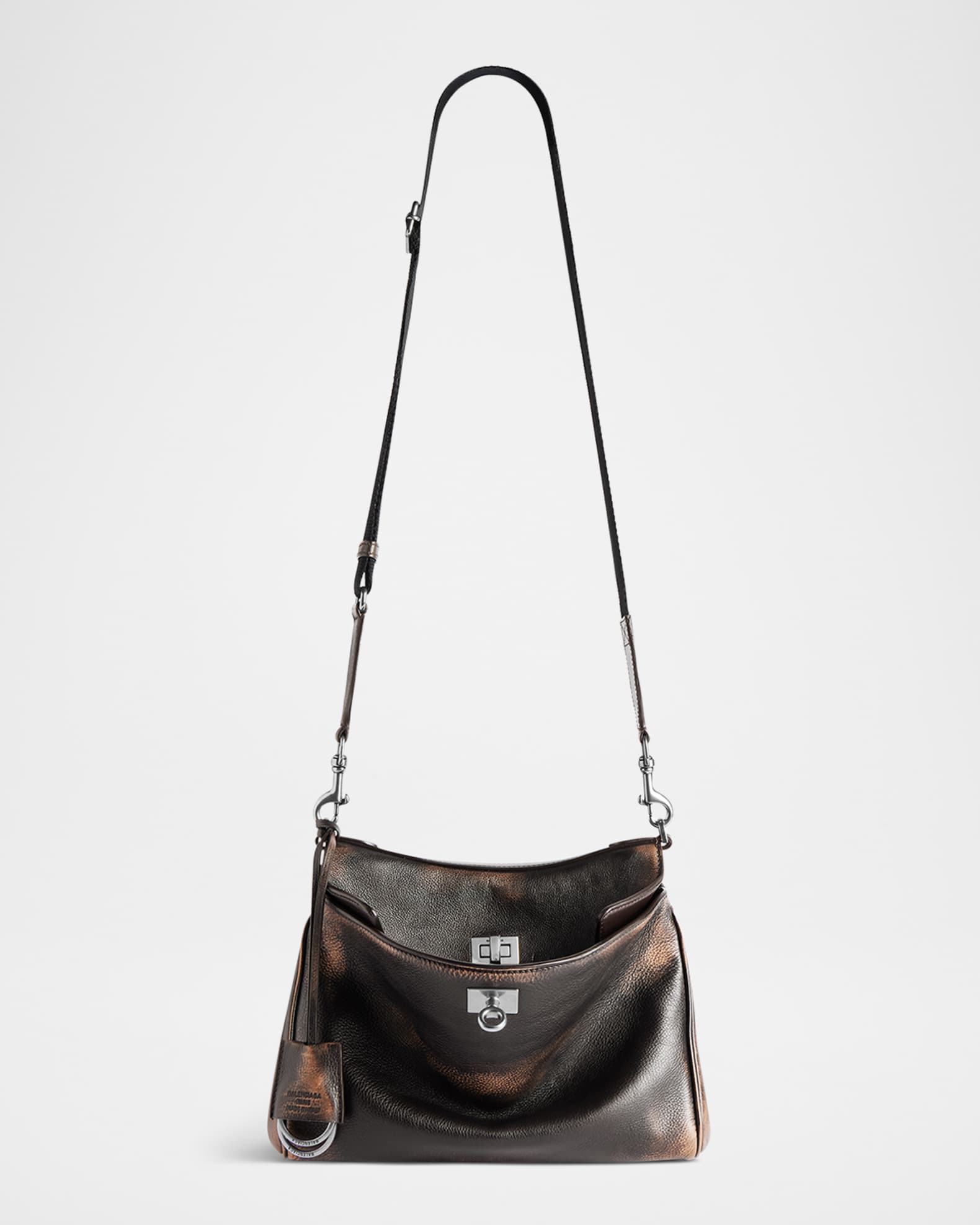 Balenciaga Men's Rodeo Small Calfskin Messenger Bag | Neiman