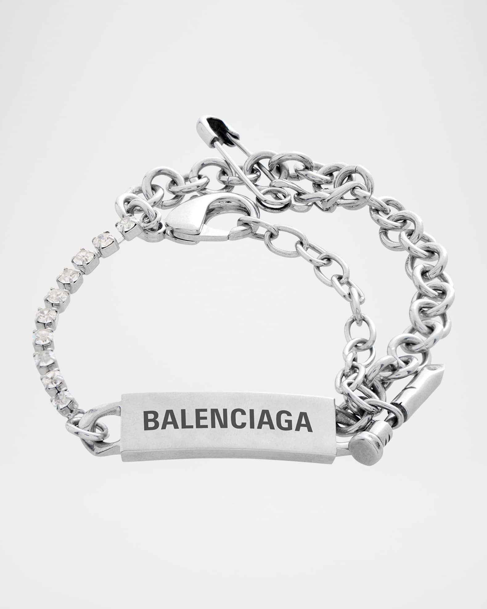 ◆完売前に◆【BALENCIAGA】DIY ブレスレット BALENCIAGA☆PLATE ブレスレット ロゴプレート☆すぐ届く