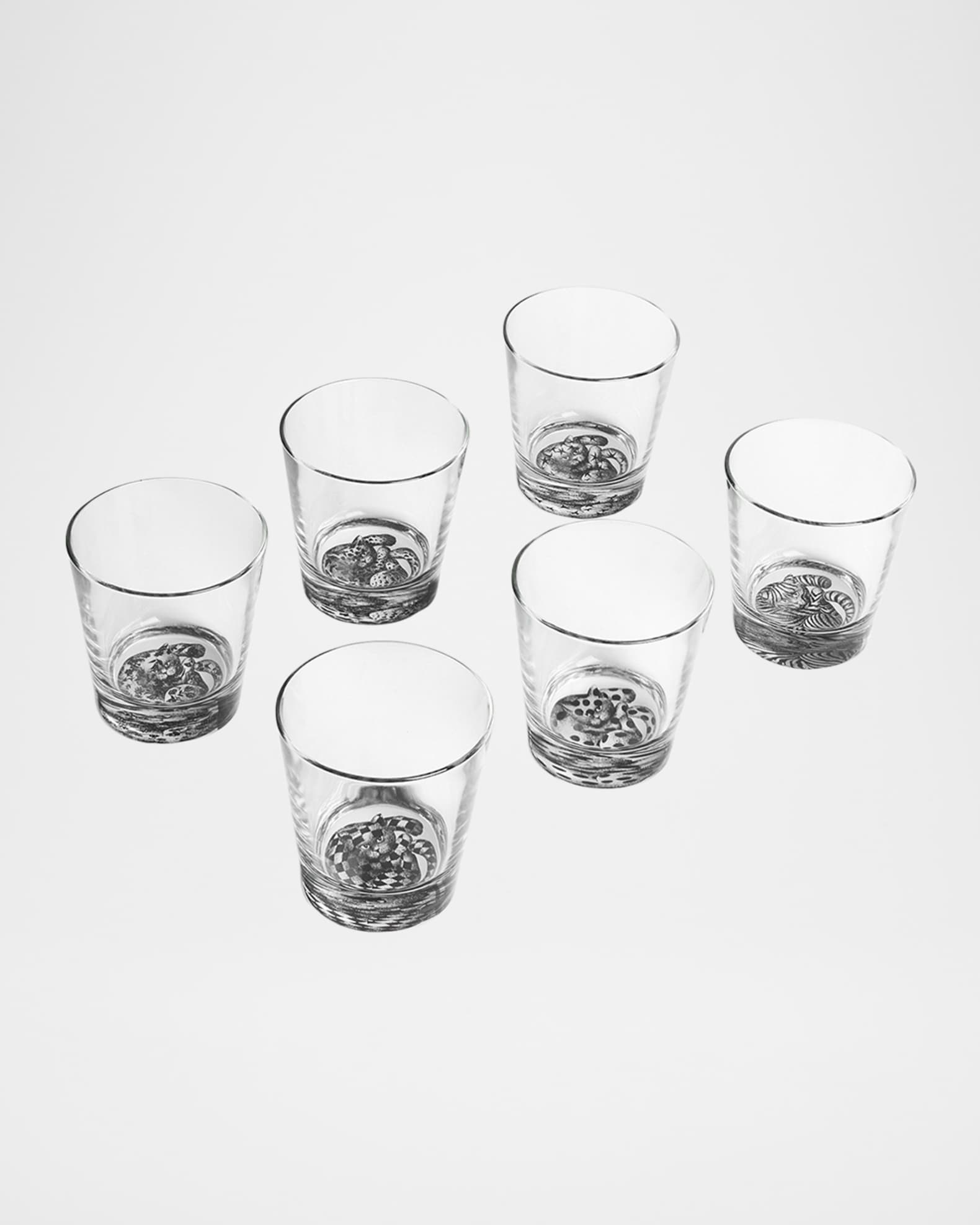 その他 fornasetti Fornasetti High Fidelity Glass, Set of 6 | Neiman Marcus