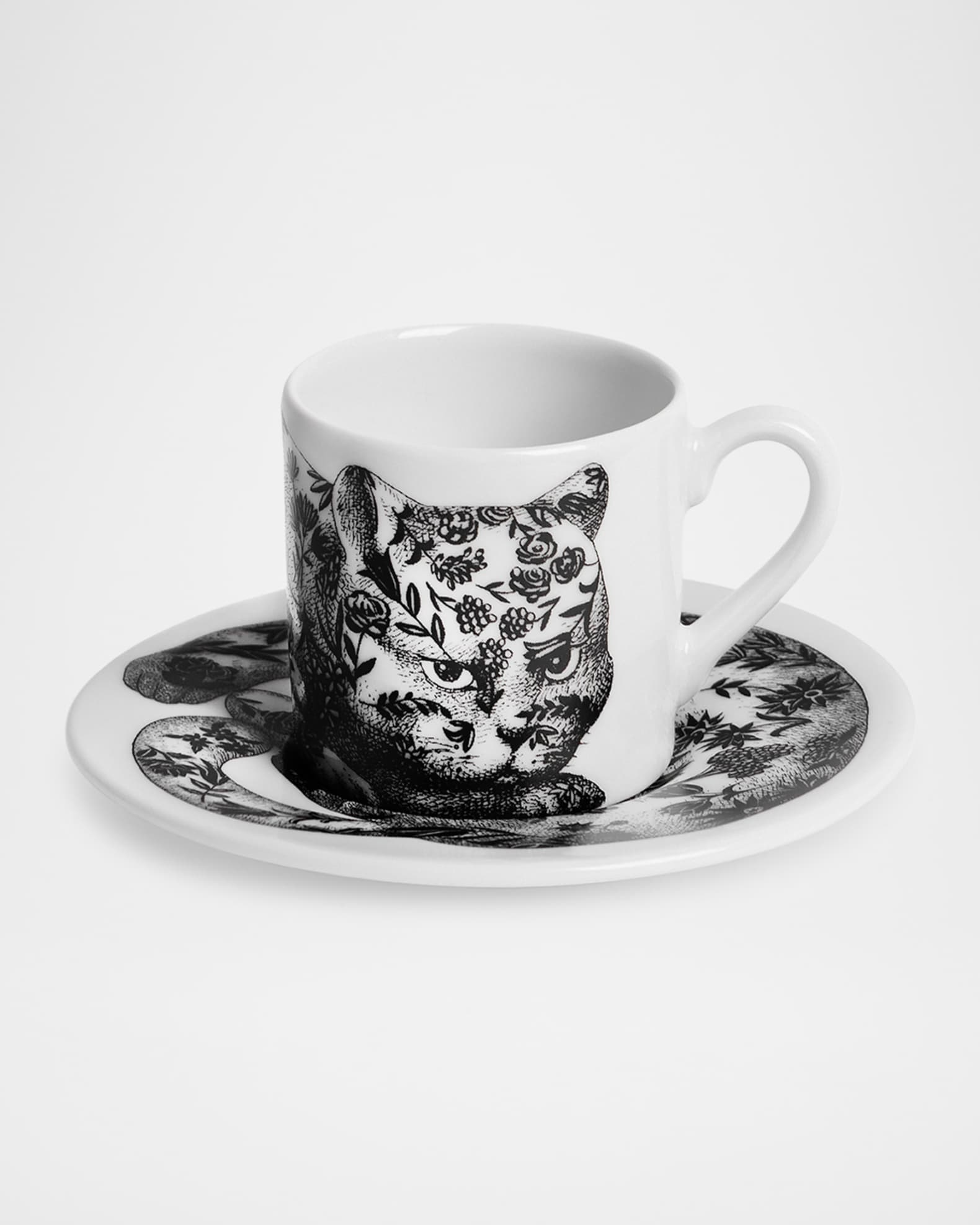 Fornasetti High Fidelity Fiorata Coffee Cup | Neiman Marcus