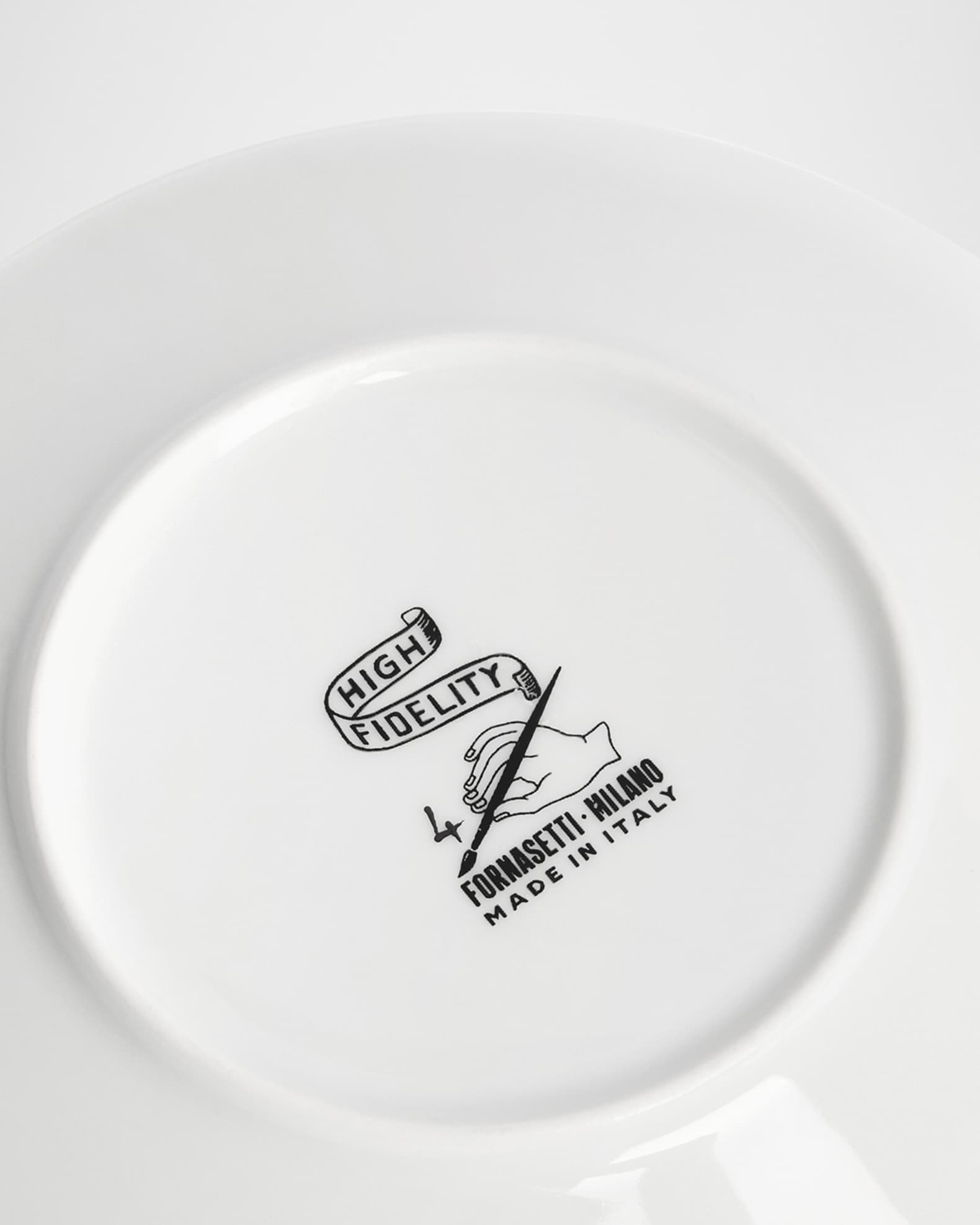 Fornasetti High Fidelity Tea Cups & Saucers, Set of 2 | Neiman Marcus