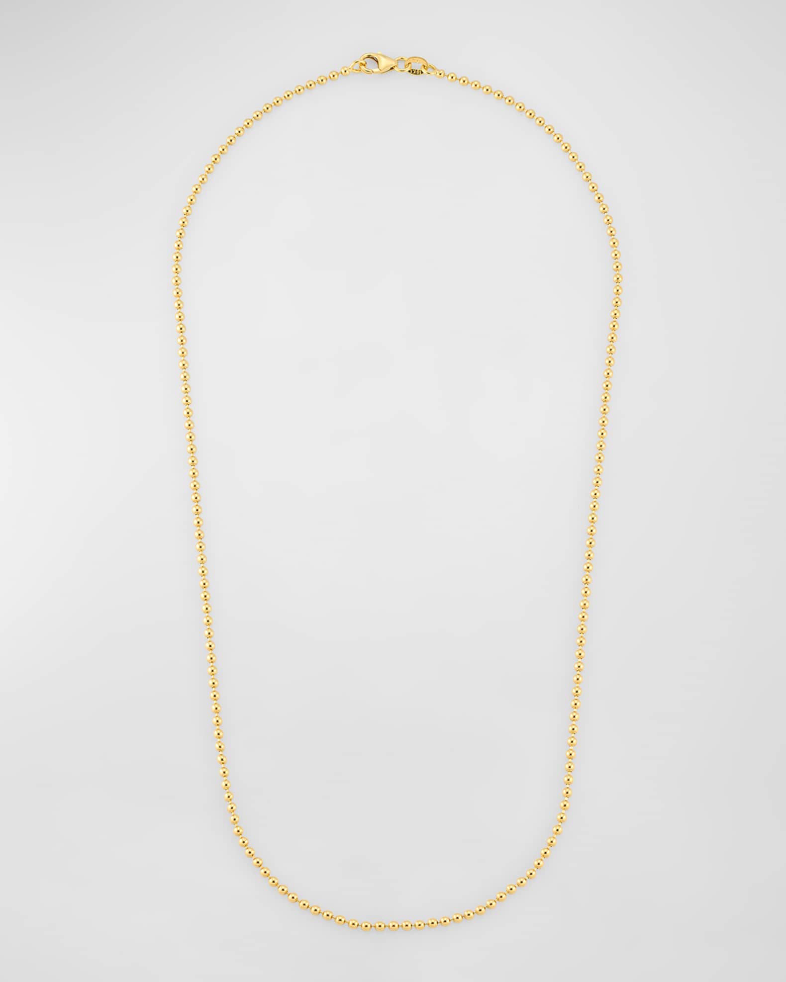 18K Yellow Gold 2mm Ball Chain, 18"L 0