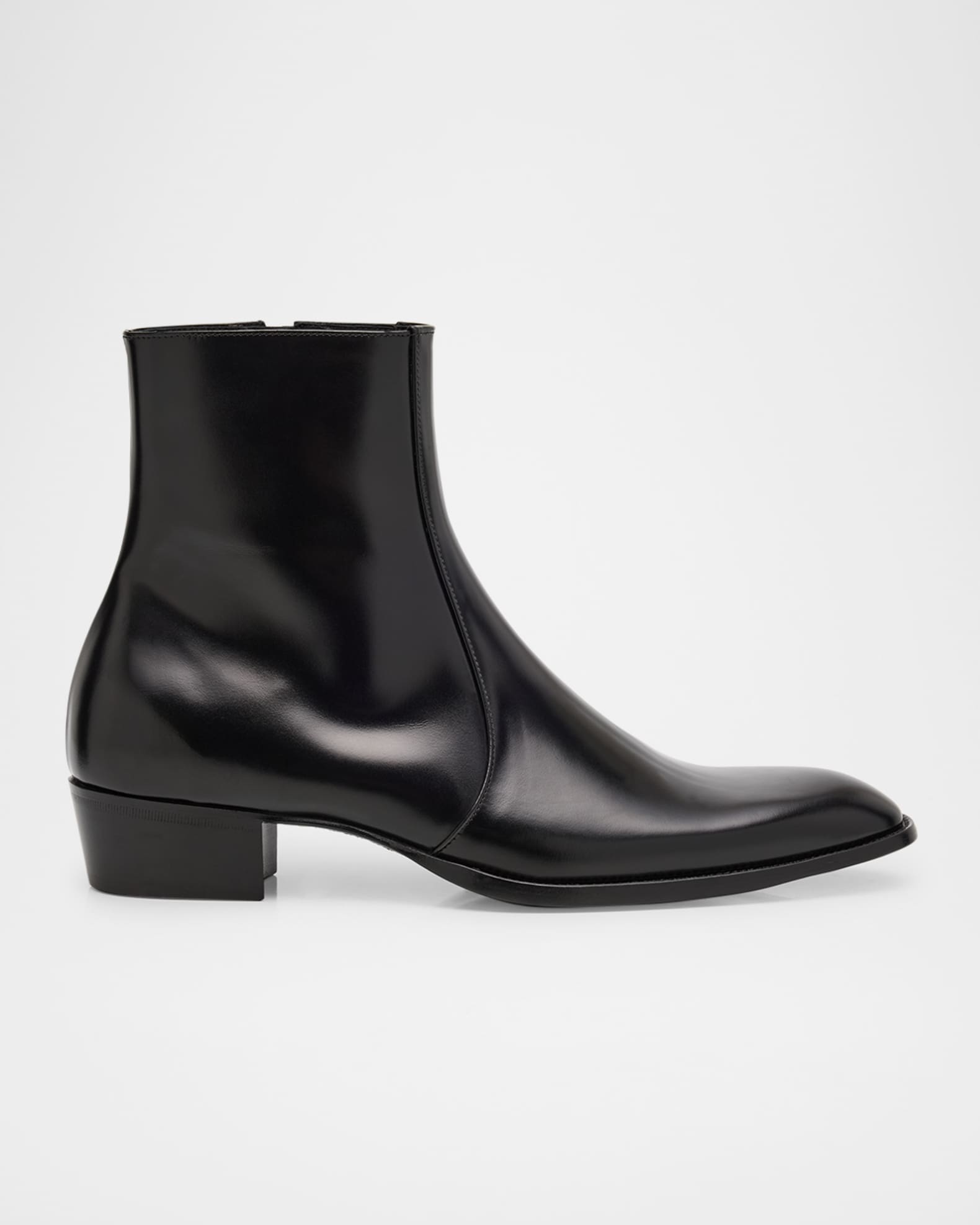 Saint Laurent Men's Roman 35 Leather Side-Zip Ankle Boots | Neiman