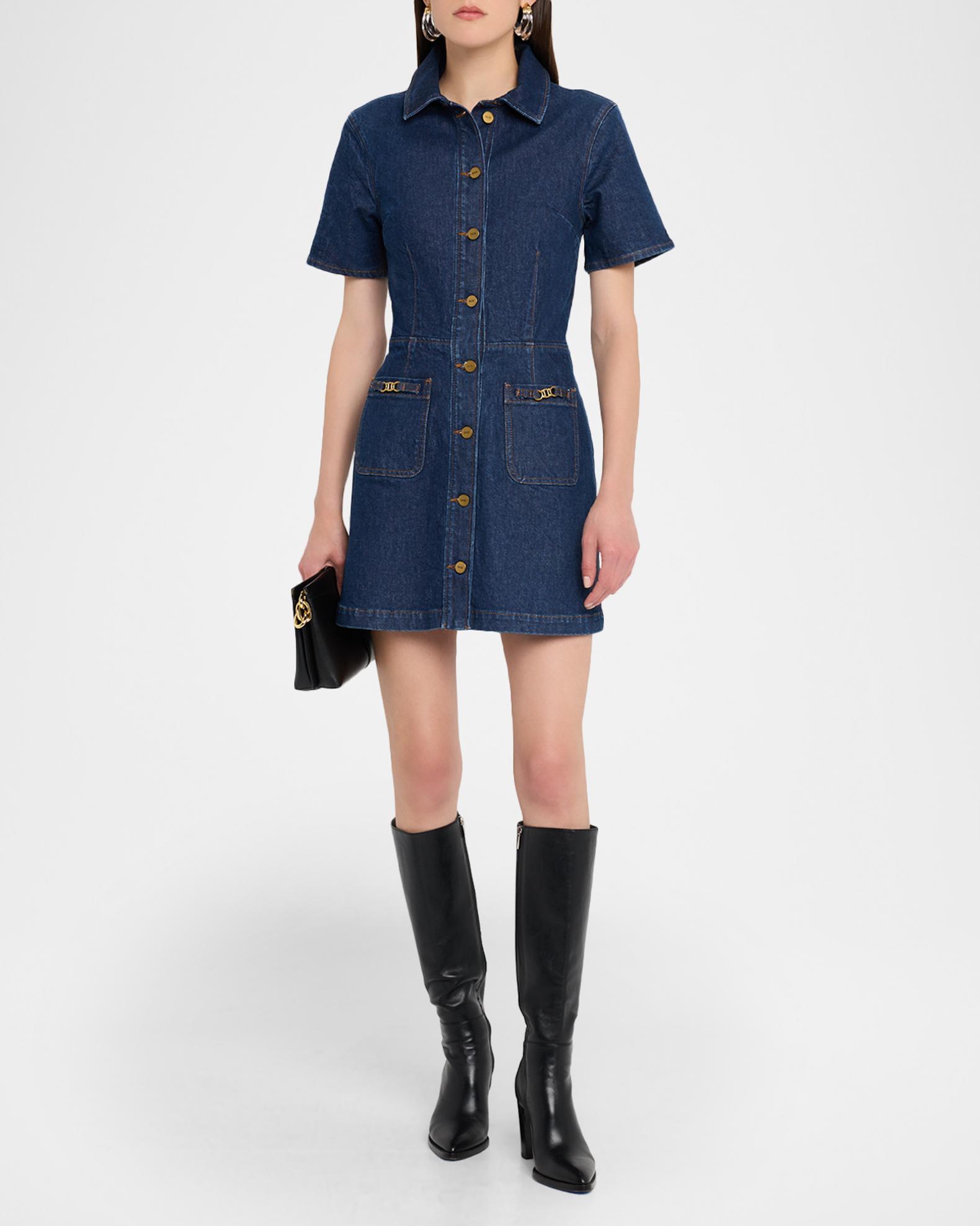 denim country concert dress Zip Up Mini Large Color:DG differs 100% Cotton Hand wash Honey Black Maxi Dress