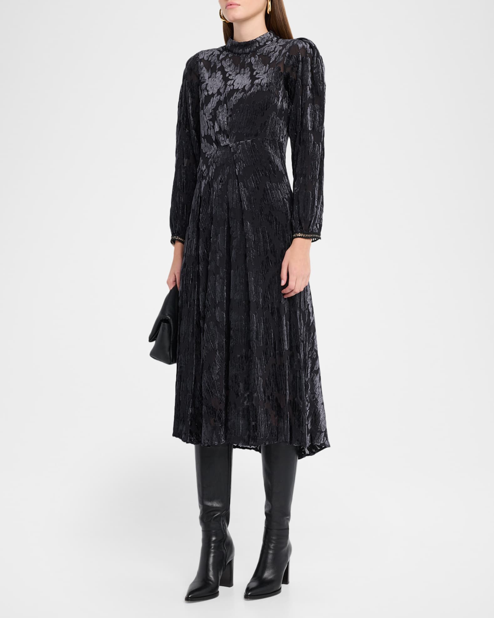 long sleeve sheer sleeve dress Mermaid V-neck Long Sleeves Sheer Beaded Long Dress