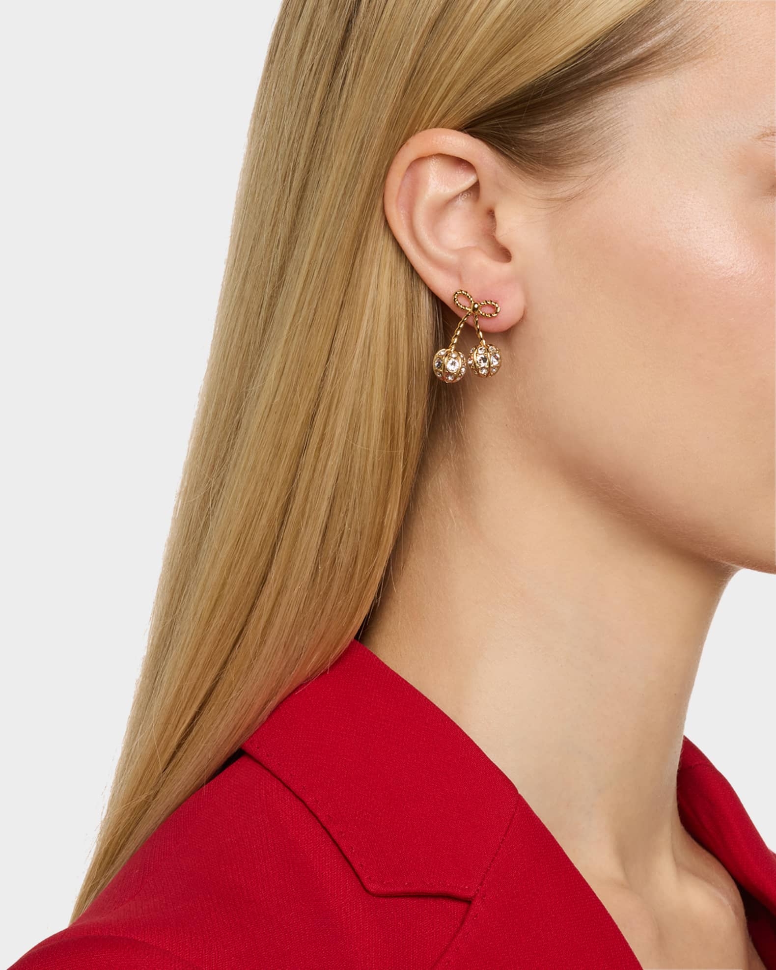 Valentino Garavani Cherryfic Metal and Swarovski® Crystal Earrings