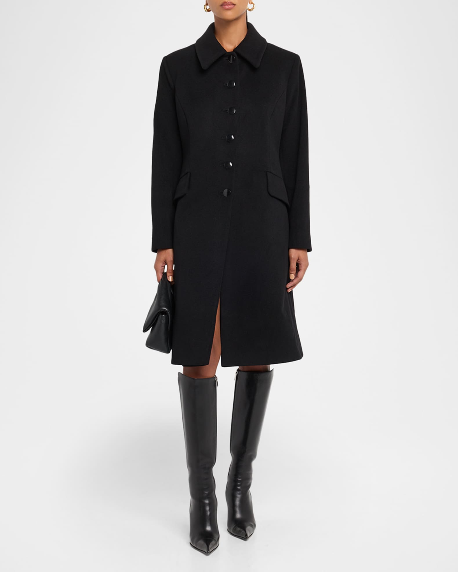 Sofia Wool Fit-and-Flare Coat