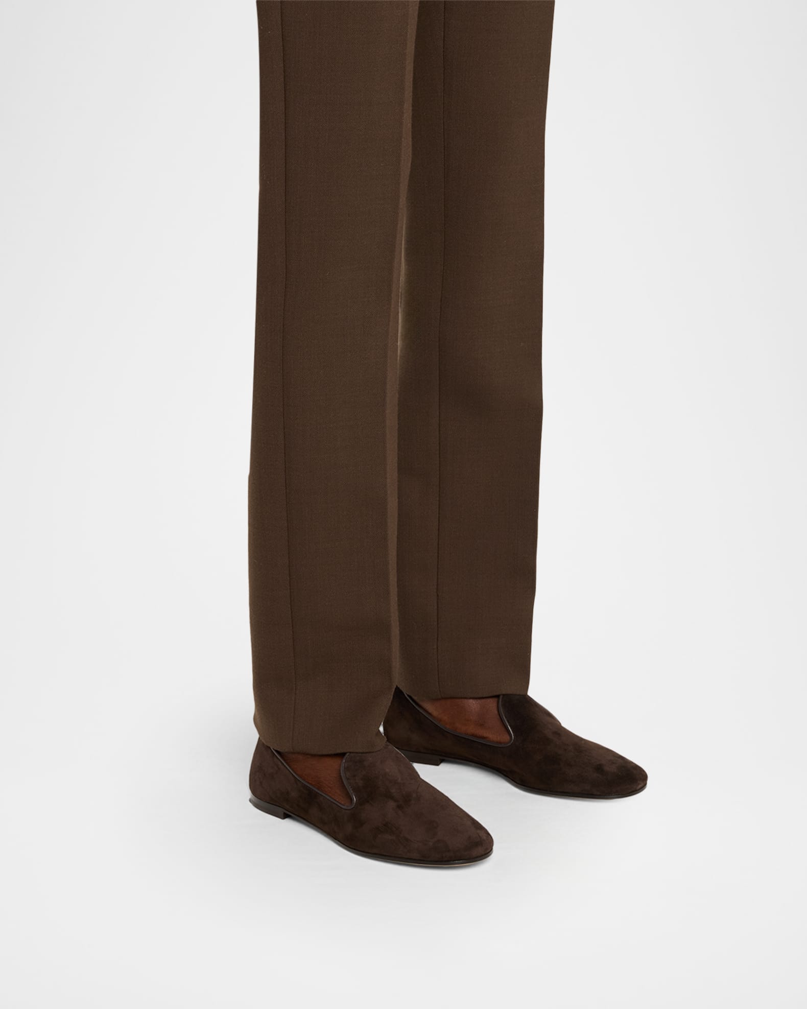 Giantito Rossi スエードレザーローファー38 Suede Slip-On Loafers | Neiman Marcus
