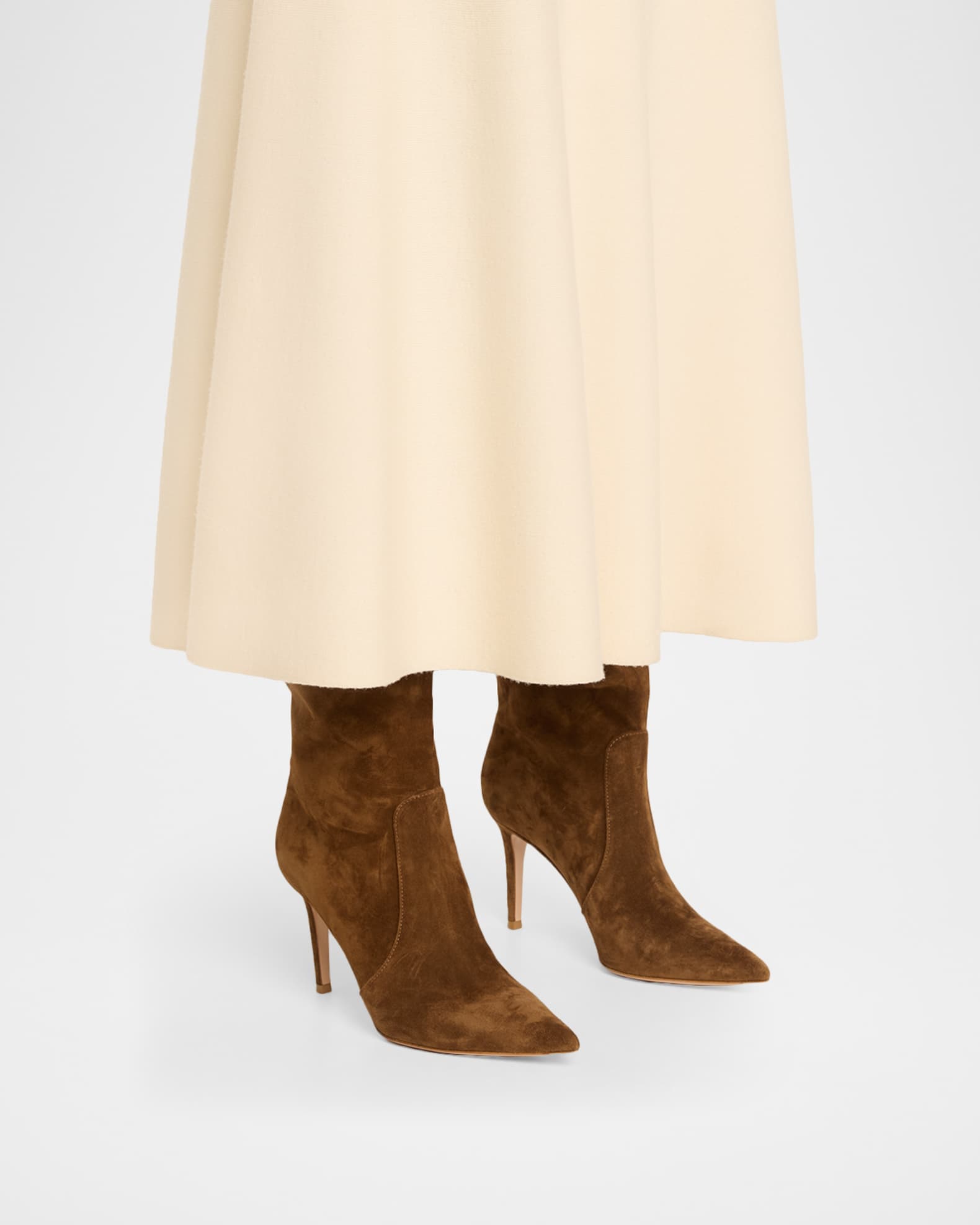 Hansen Suede Pointed-Toe Knee Boots 1