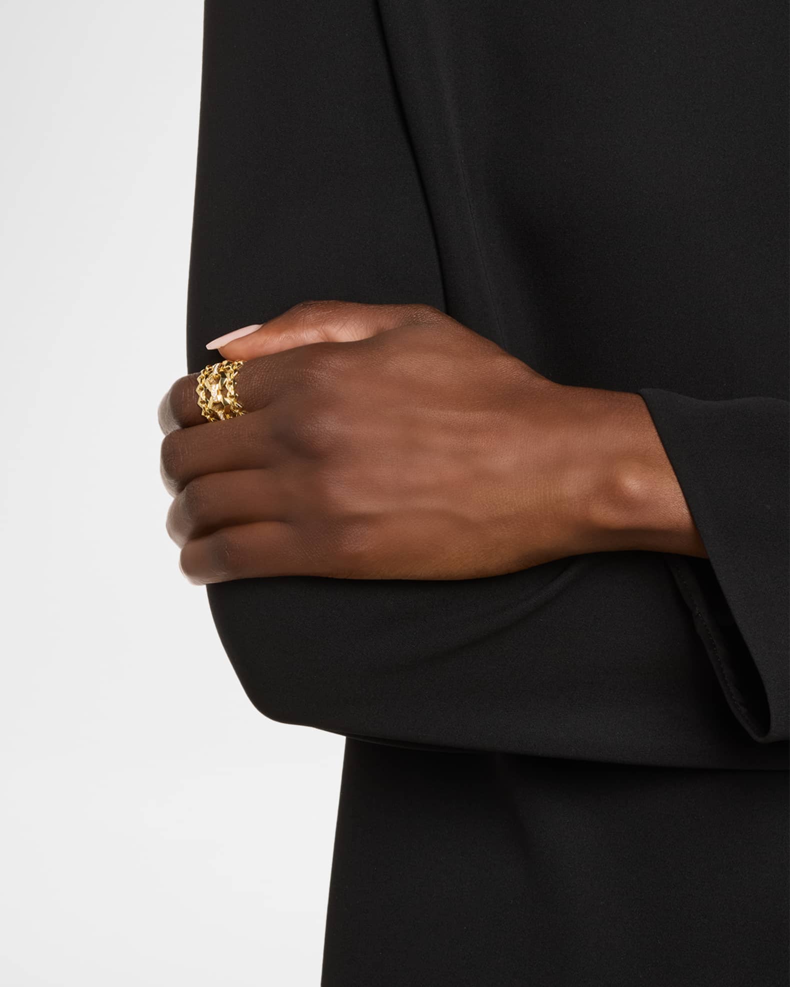 18K Yellow Gold Diamond Warrior Ring 1