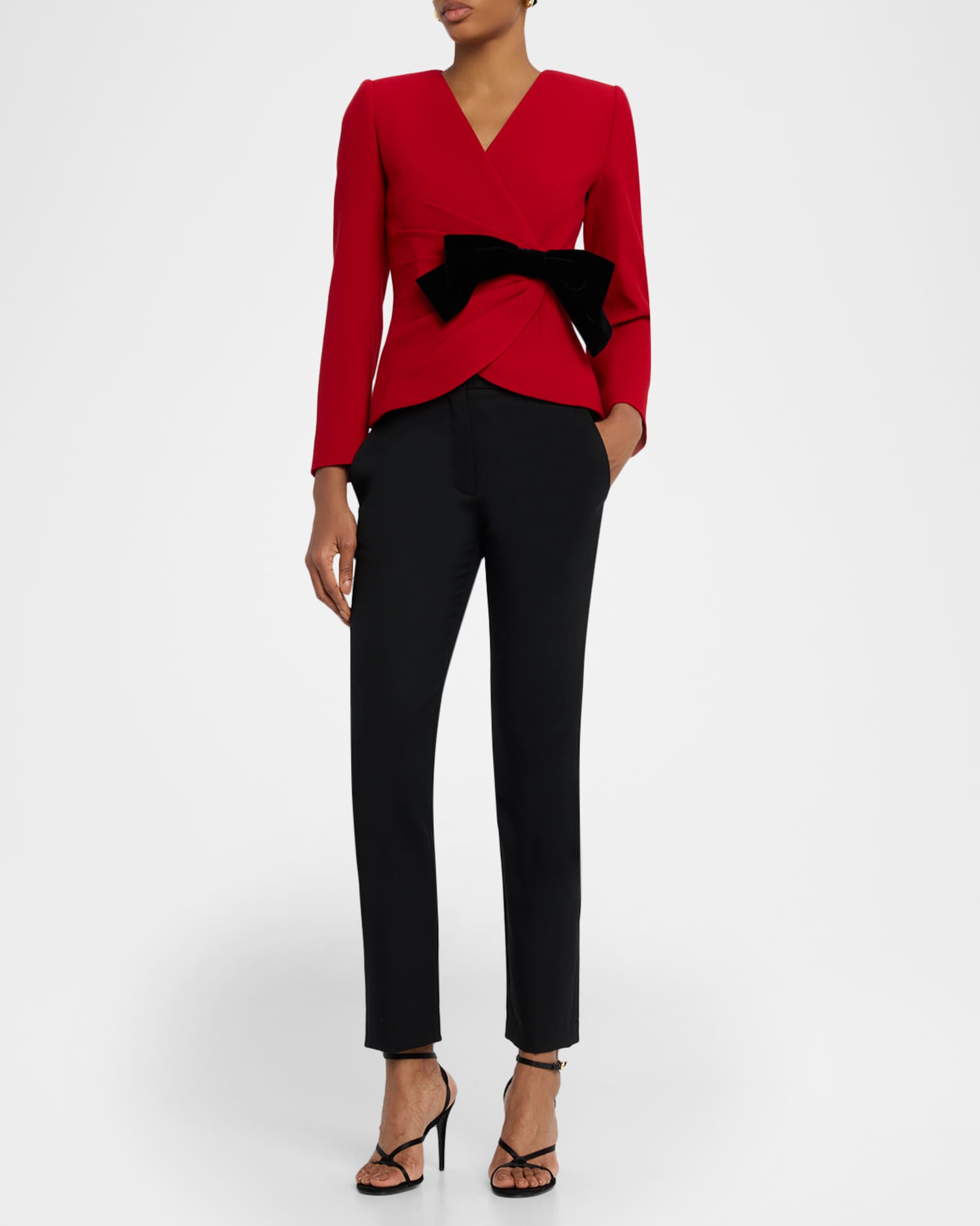 Valentino Garavani Bow Wrap Blazer Jacket | Neiman Marcus