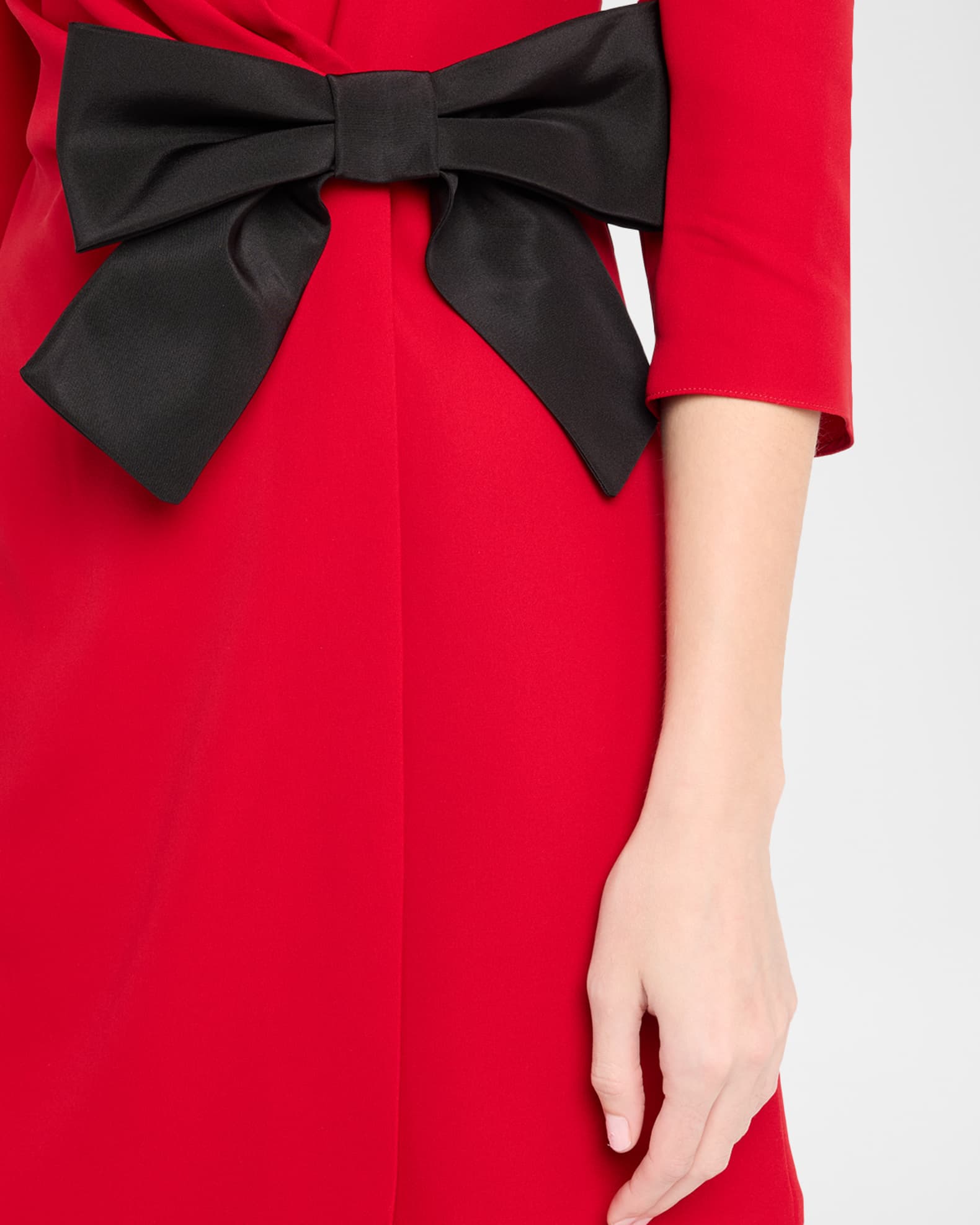Valentino Garavani Draped Wrap Bow Mini Dress | Neiman Marcus