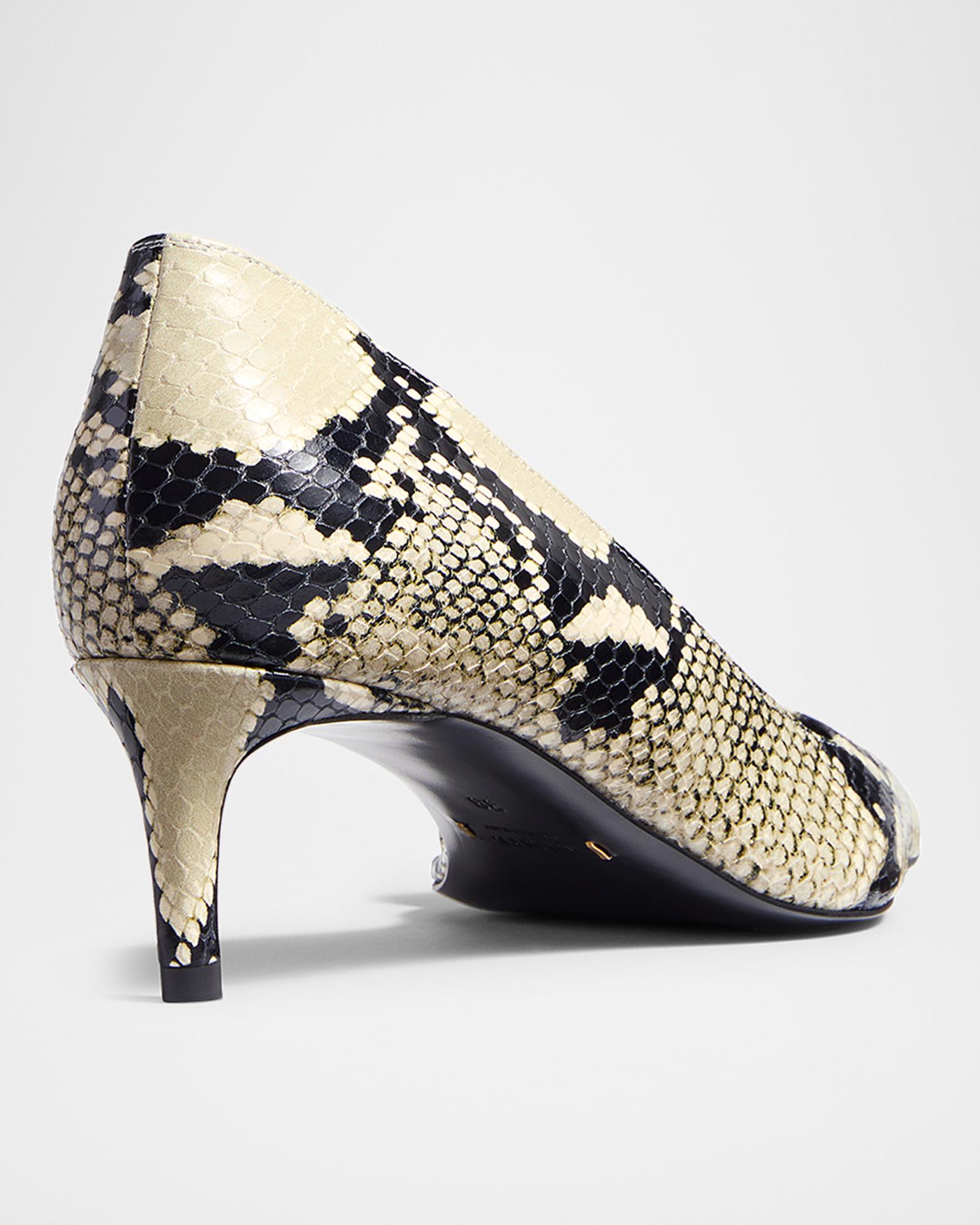 Khaite Snake-Printed Leather D'Orsay Pumps | Neiman Marcus