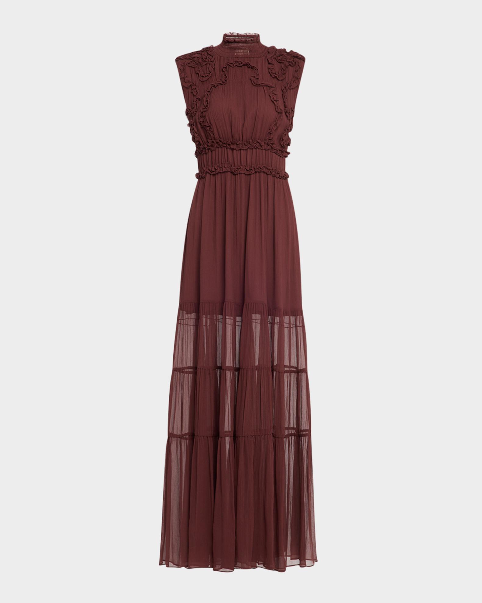 formal dresses johnson city tn Ulla Verona Smocked Silk Turtleneck Gown Hex:REGRN004-#C8DFC0