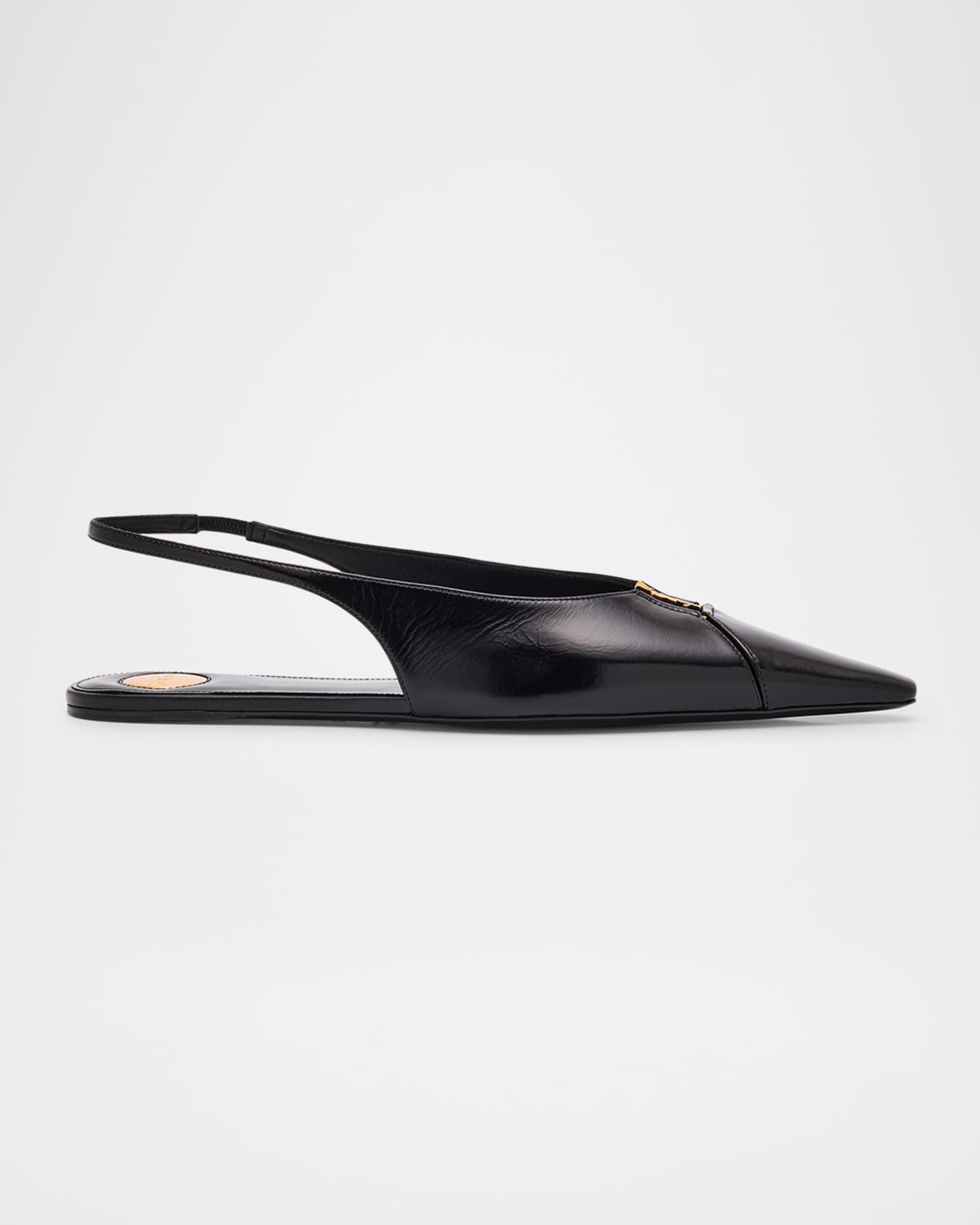 Babylone Leather YSL Slingback Ballerina Flats 0