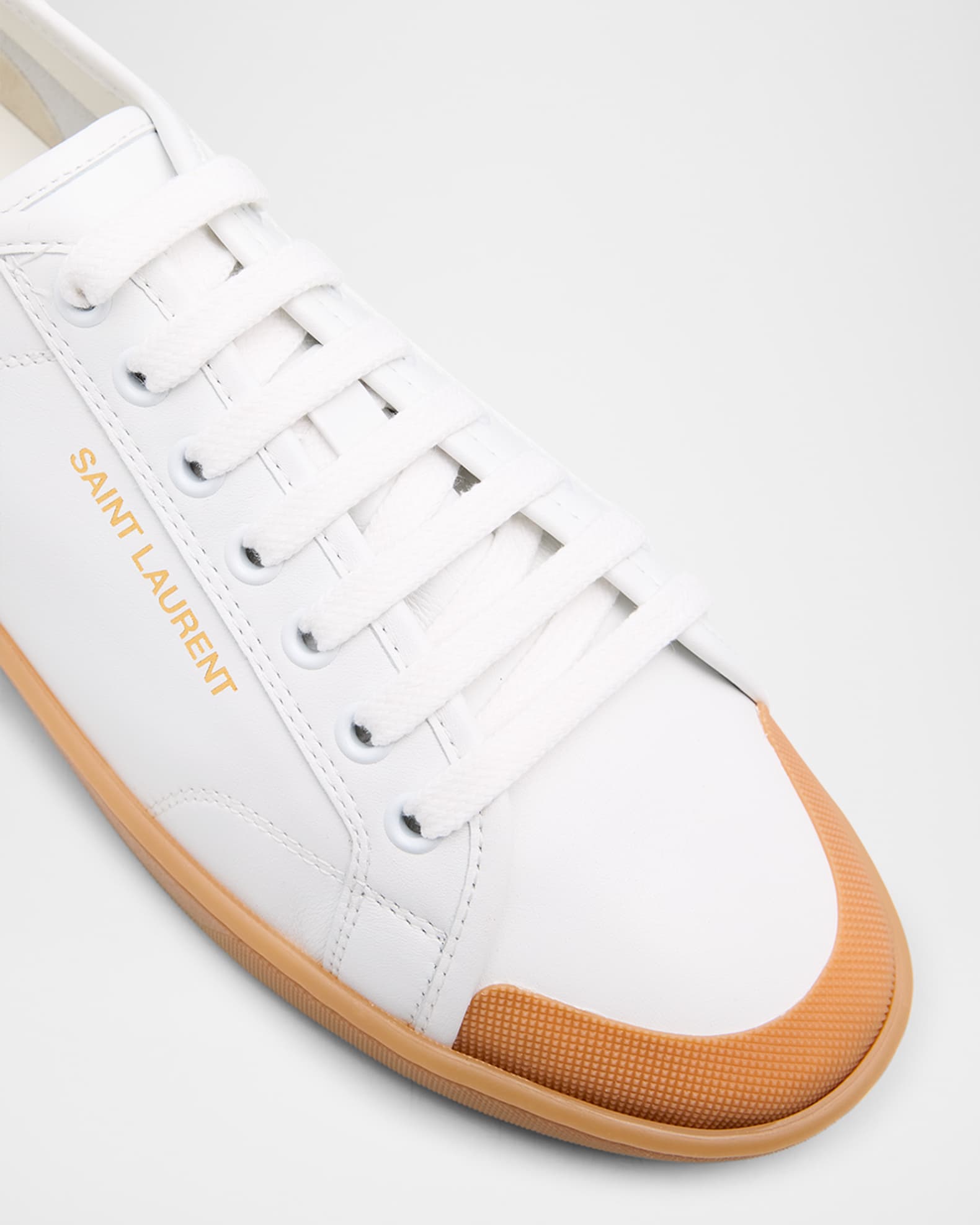 Saint Laurent Gym Leather Low-Top Sneakers | Neiman Marcus