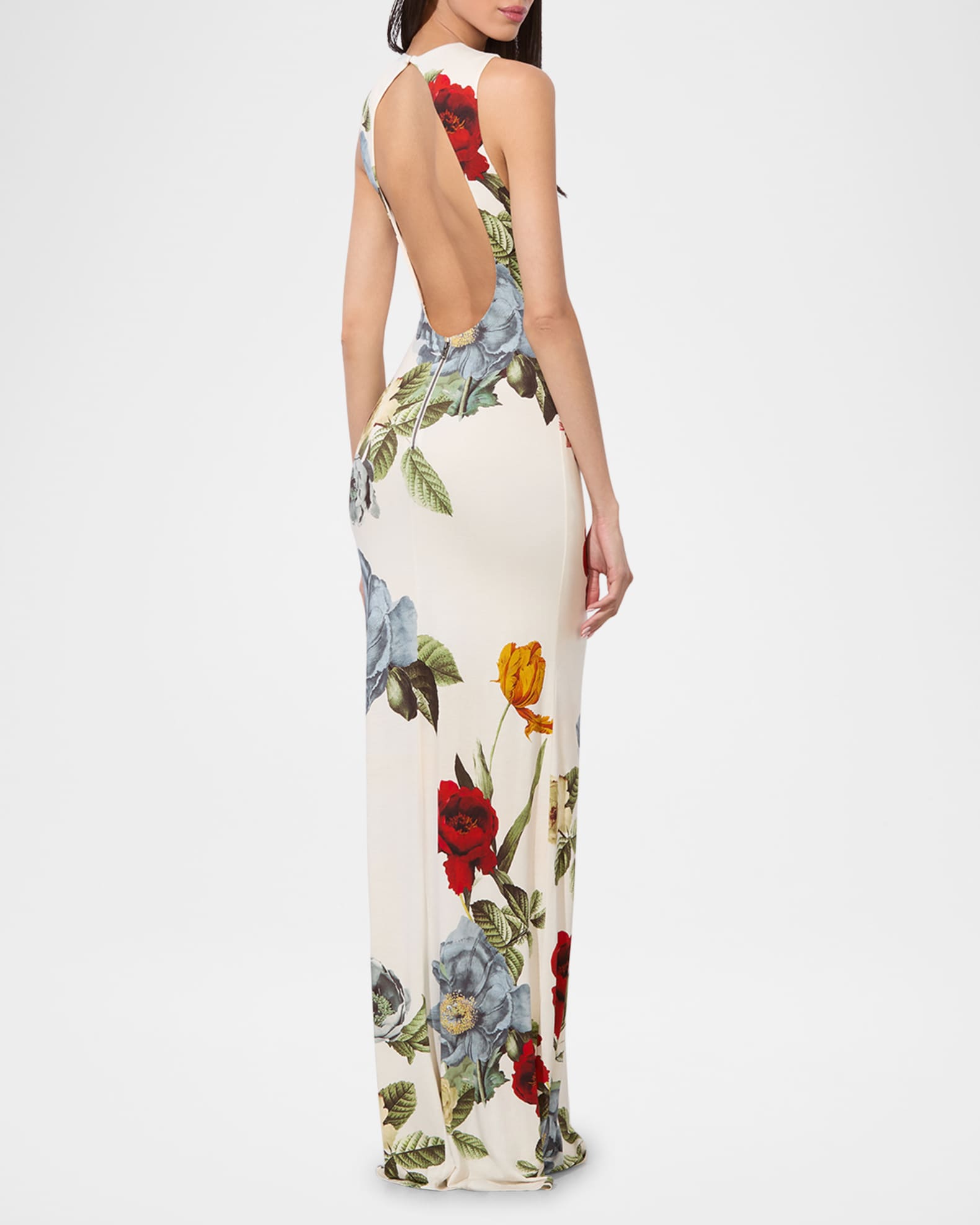 【Alice+Olivia】DELORA OPEN BACK MAXI DRESS 関税送料込 A+o X Tom Wesselmann Delora Open Back Maxi Dress In Natural