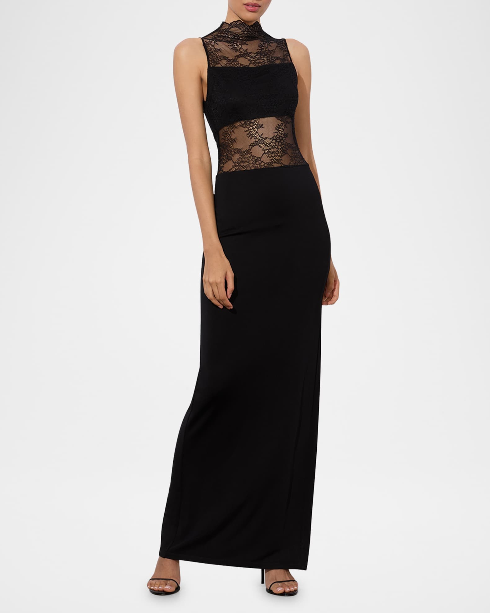 Nichol Sleeveeless Lace Maxi Dress