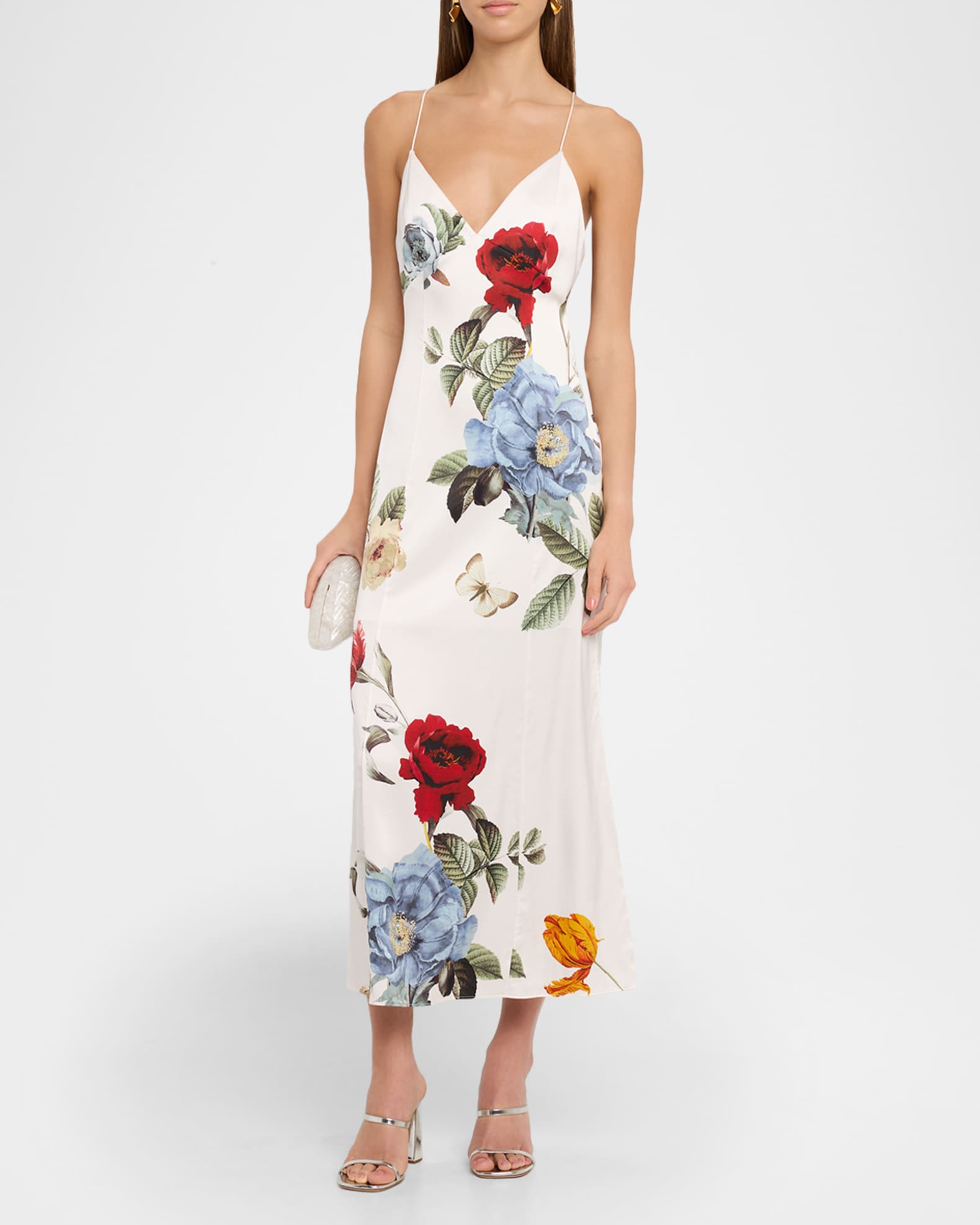 魅力的な大人の装い【alice olivia】JULIETTA スリップドレス Alice + Olivia Julietta Midi Slip Dress | Neiman Marcus