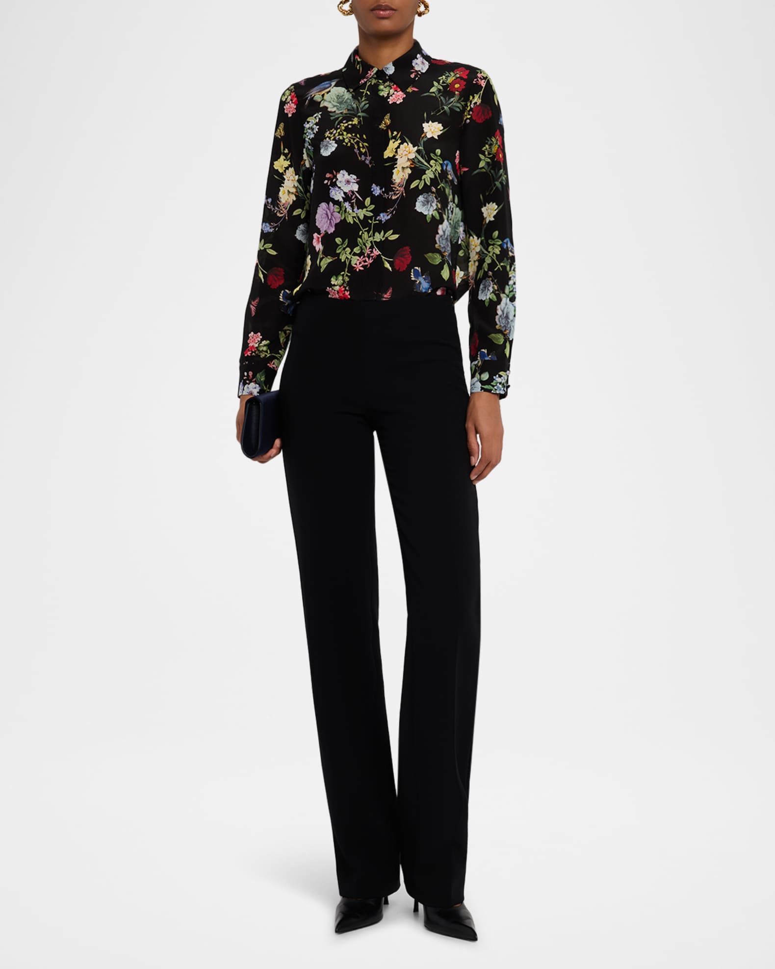 Venus Floral Willa Placket Top 1