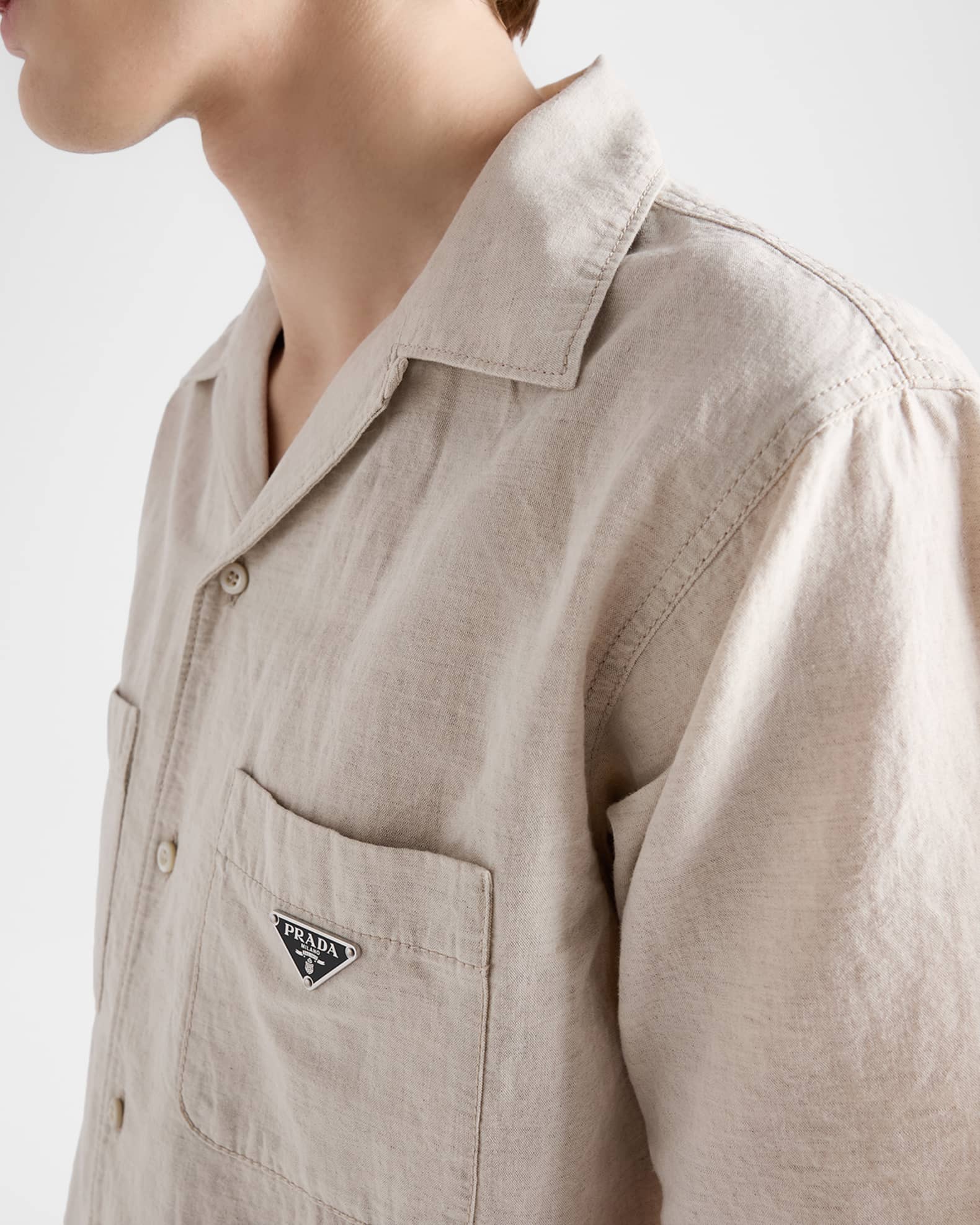 プラダ 半袖 ブラウス ミニタリーシャツ M 紺 エポレット イタリア製 楽天市場】PRADA プラダ シャツ P497GR 14JW レディース