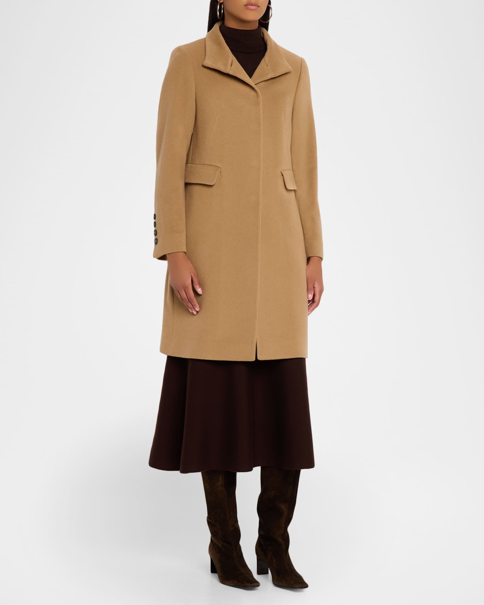 CHIARULLI Fiorella Mongolian Cashmere and Wool Coat | Neiman Marcus