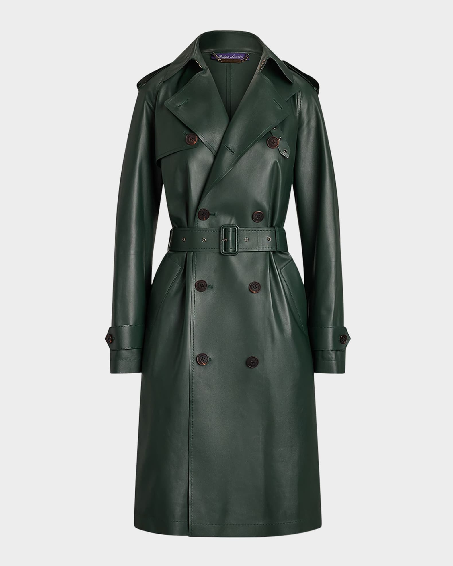 Niles Leather Trench Coat 0