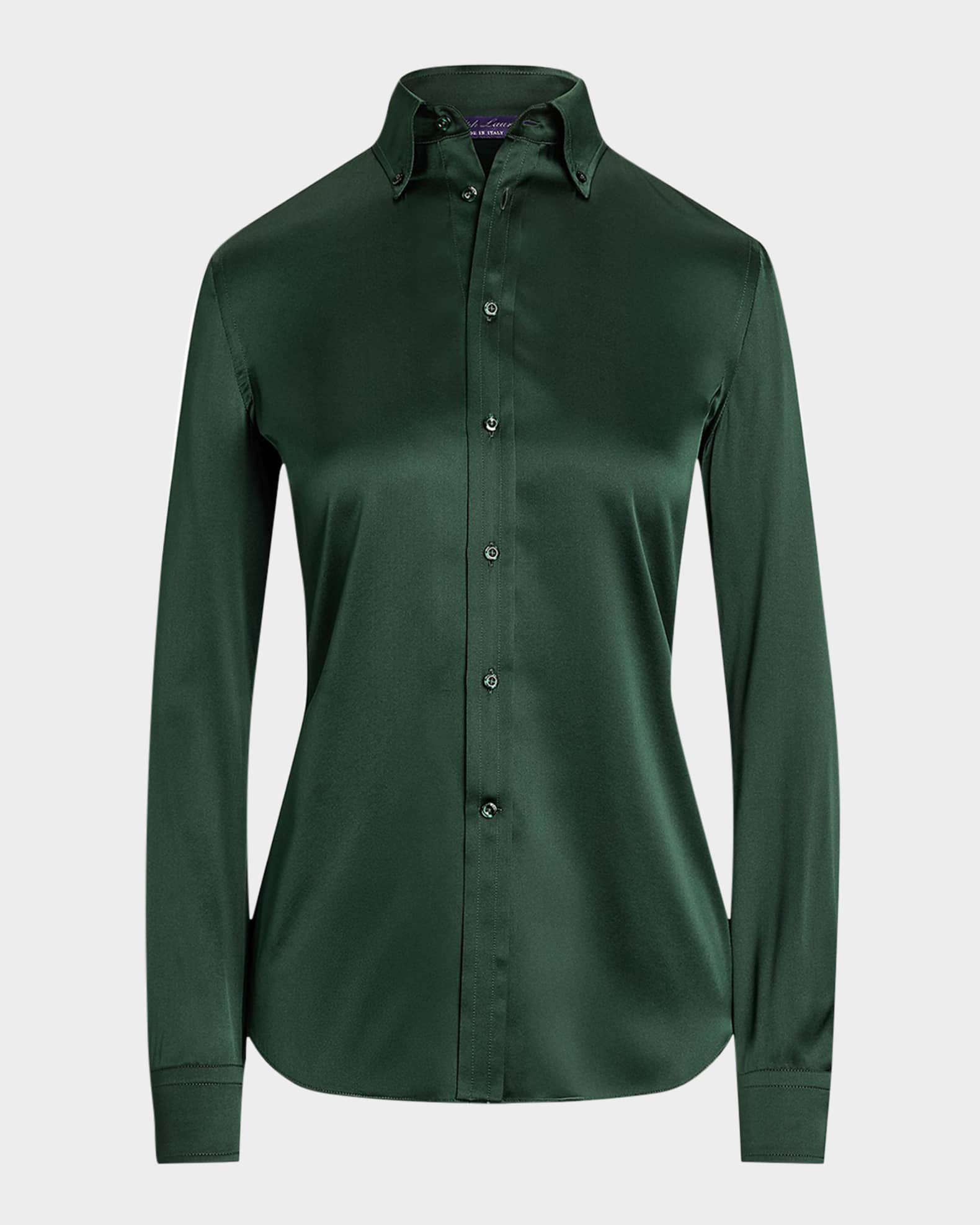 Cameron Satin Long-Sleeve Shirt 0