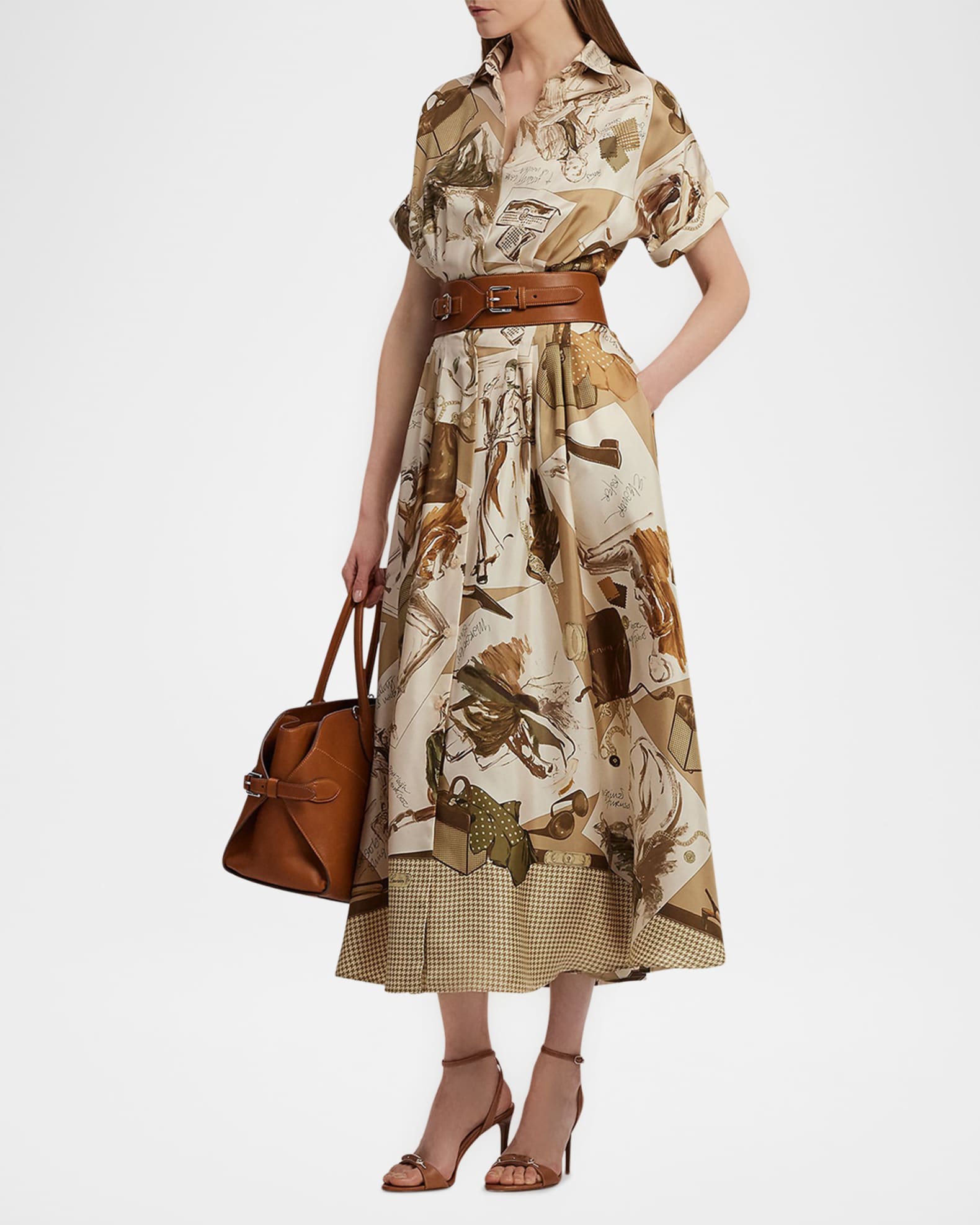 Ralph Lauren Collection Donatella Multi Diary of a Collection Silk