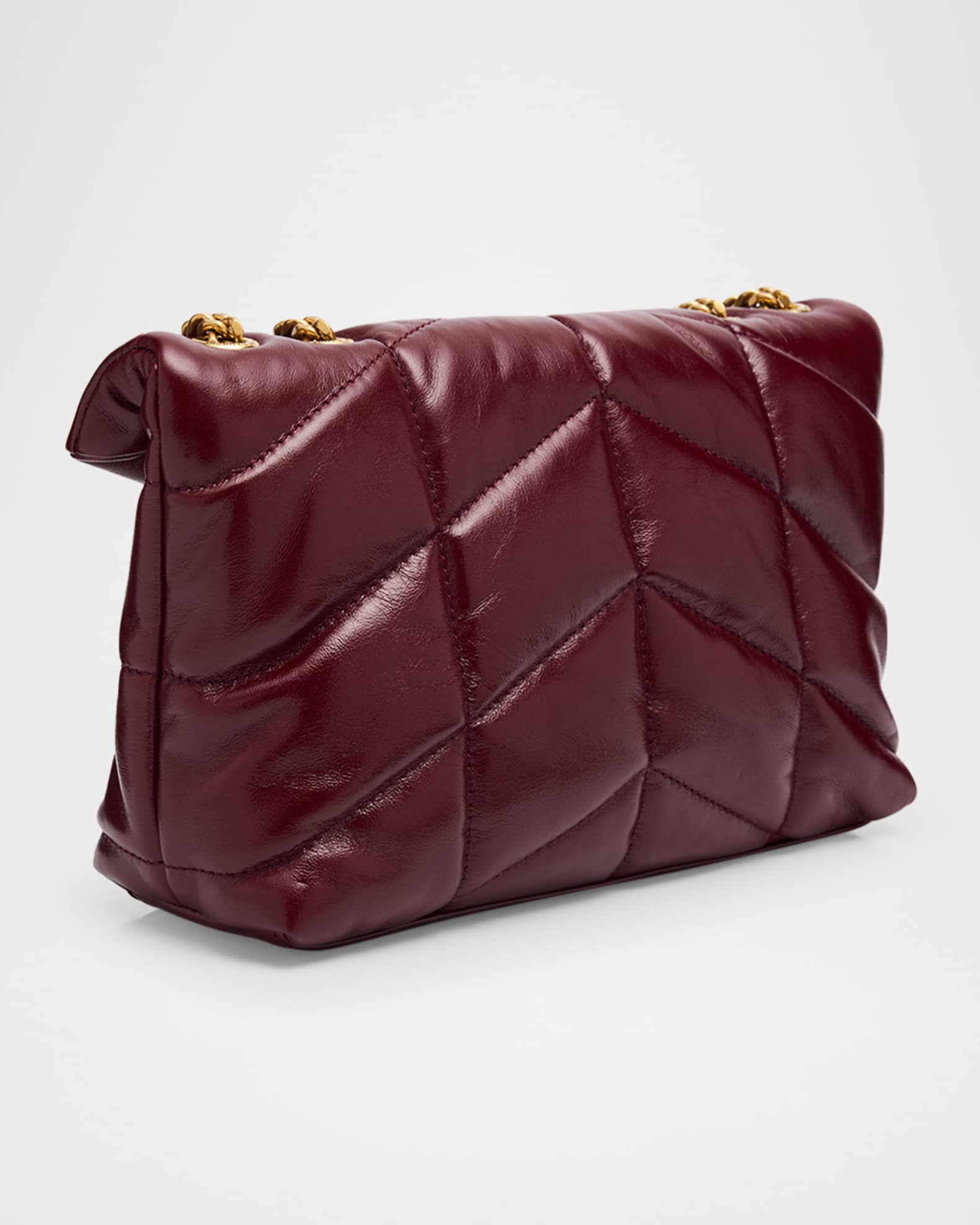 Toy Puffer Shoulder Bag in Quilted Leather