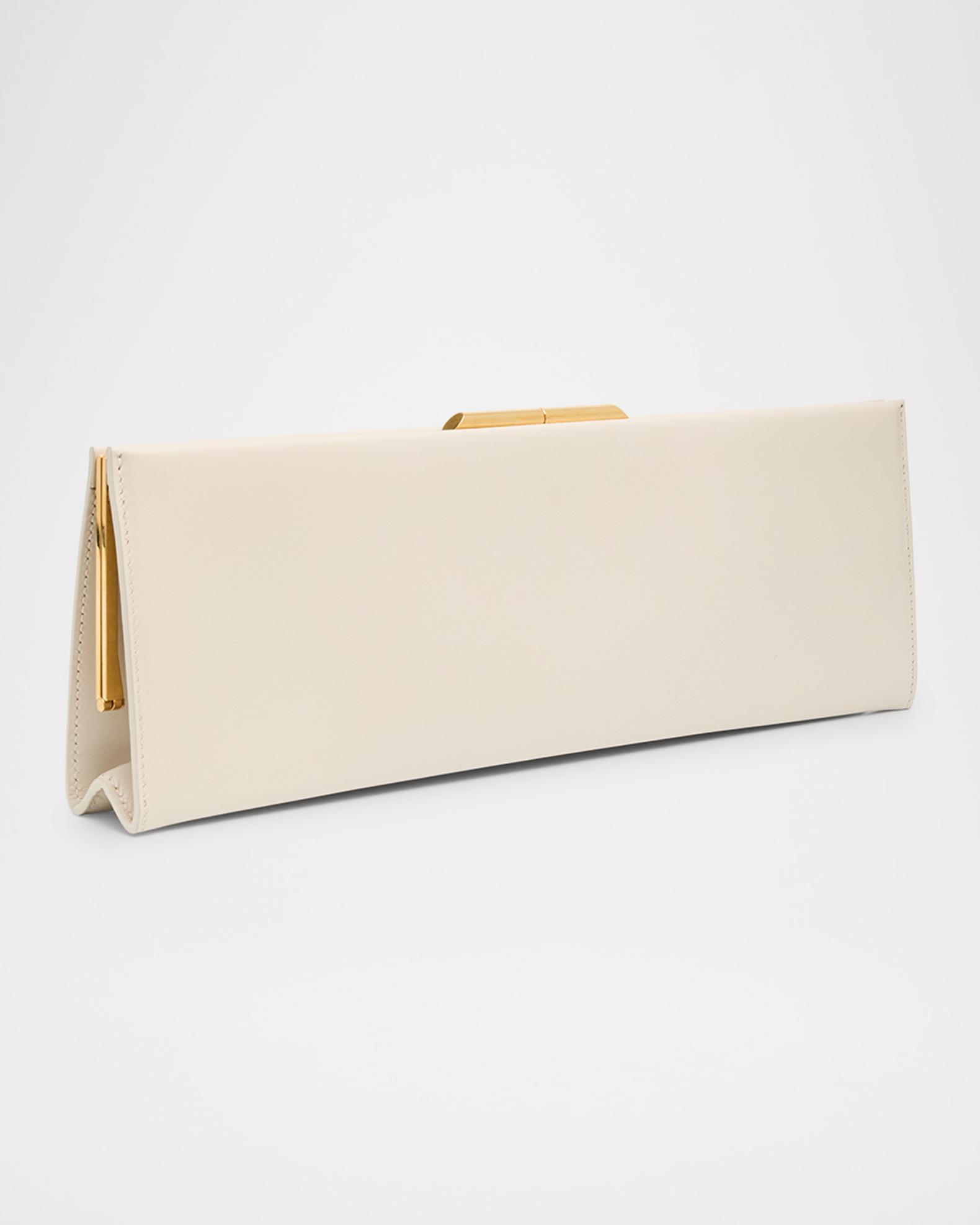 Saint Laurent Midnight Large Pochette Clutch Bag in Leather