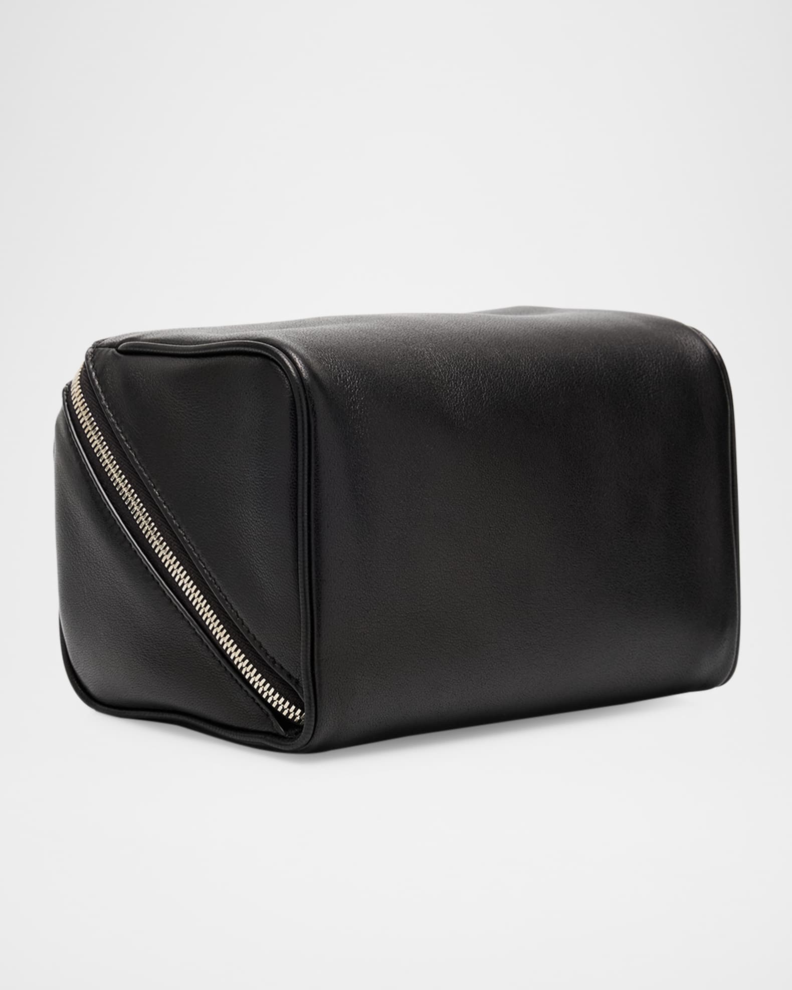 Saint Laurent Men's Small Cube Trousse Leather Toiletry Case