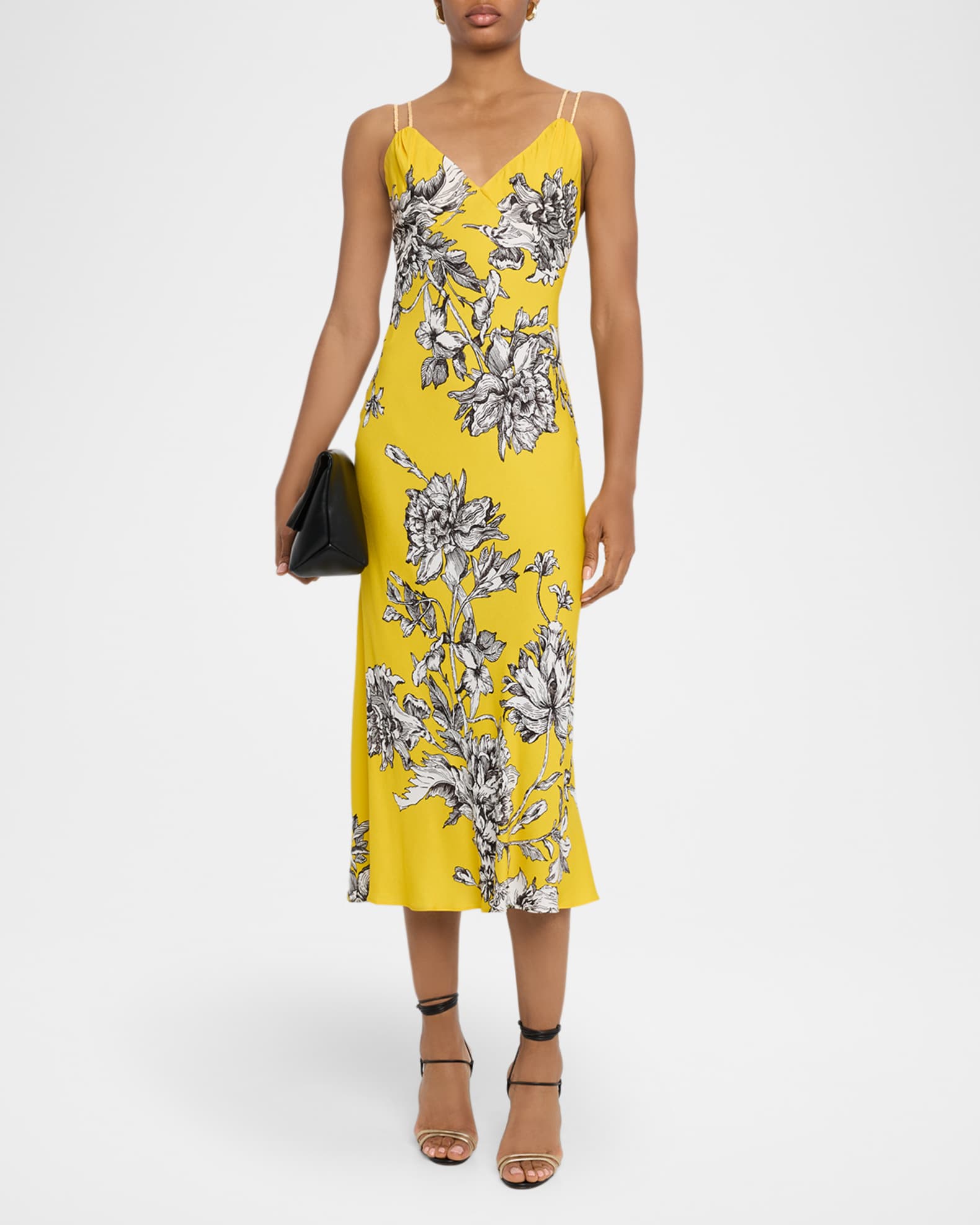 Kiro Blooming Wild Golden Hour Midi Slip Dress 1