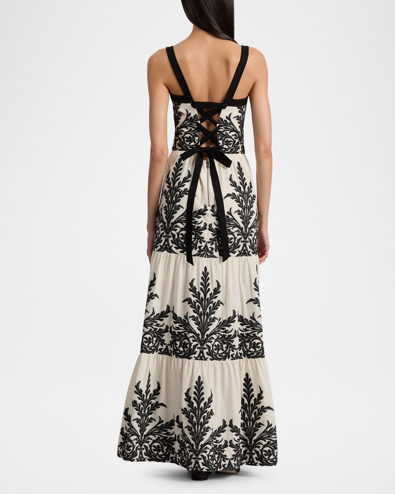 ワンピース Alice + Olivia Maxi Dress Alice + Olivia Saige Embroidered Tiered Maxi Dress | Neiman