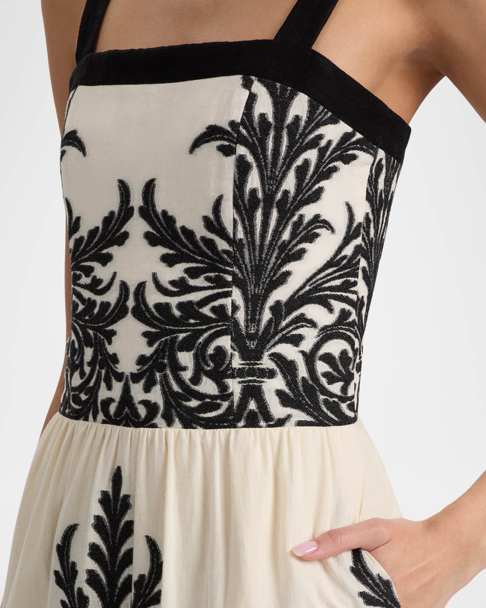 Alice+Olivia♦SAIGE ドレス Alice + Olivia Saige Midi Dress | Black | FARFETCH