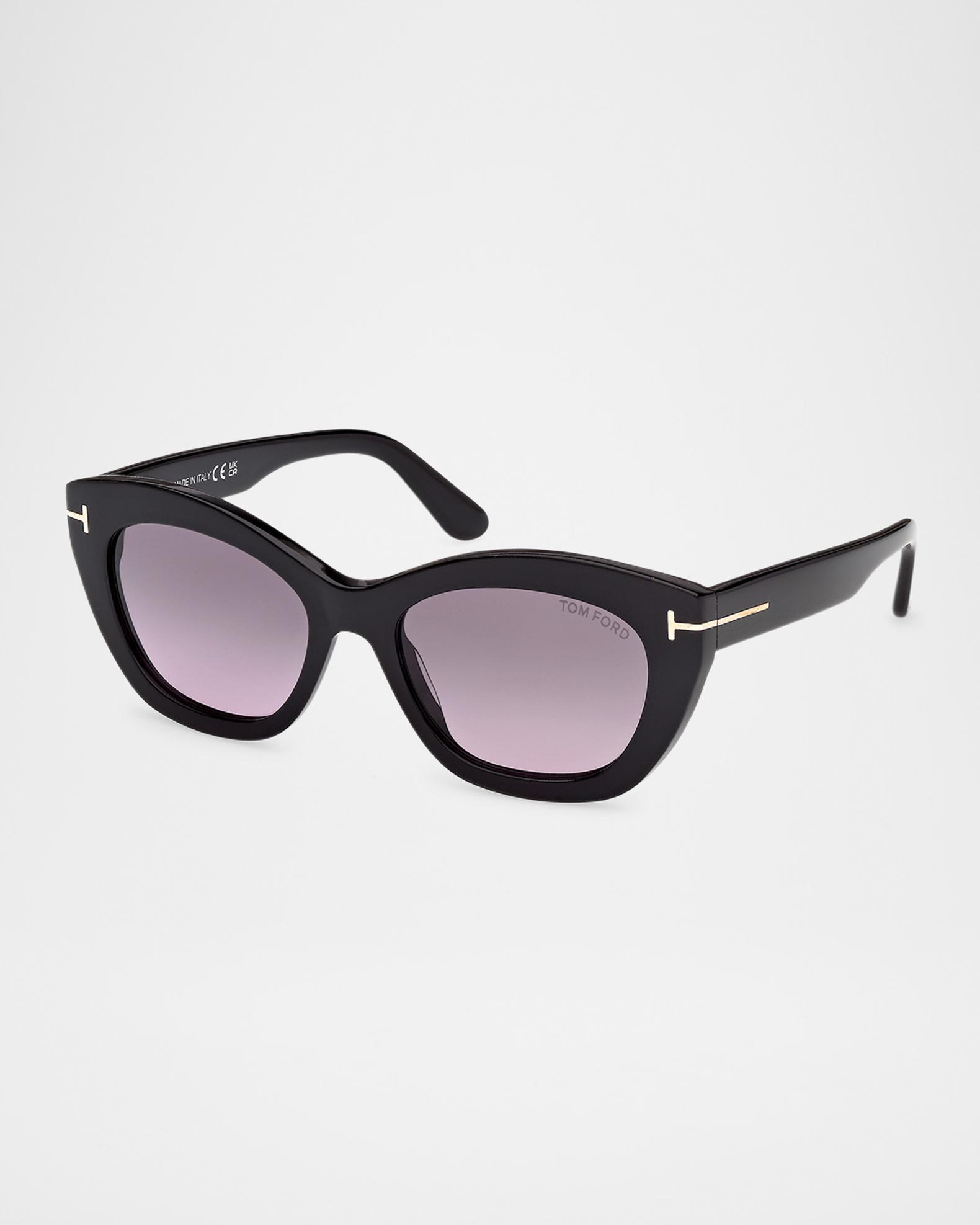 Tom Ford Women\'s Black Gloss Cat-Eye Sunglasses ELVIRA SUNGLASSES | TOM FORD Fashion main image 2