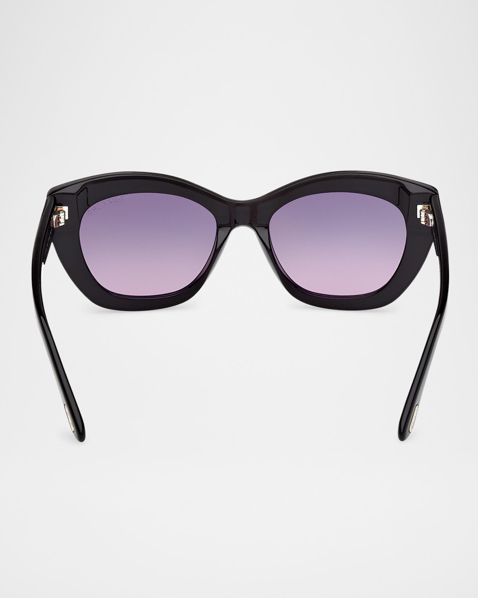 TOM FORD Linda-02 Polarized Acetate Cat-Eye Sunglasses  display picture 1