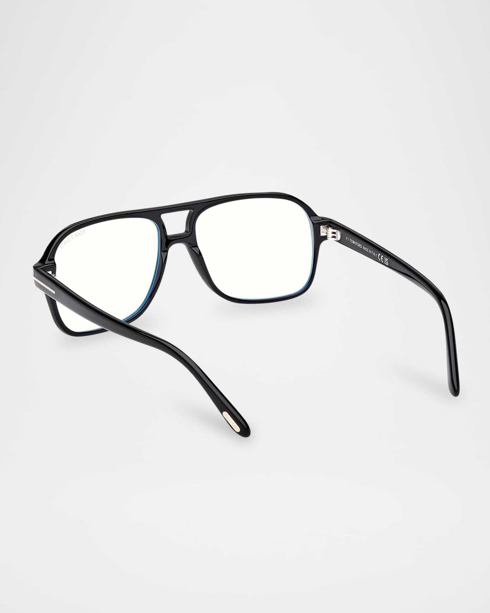 Men's FT6058-BM Acetate Square Blue-Block Optical Frames 1
