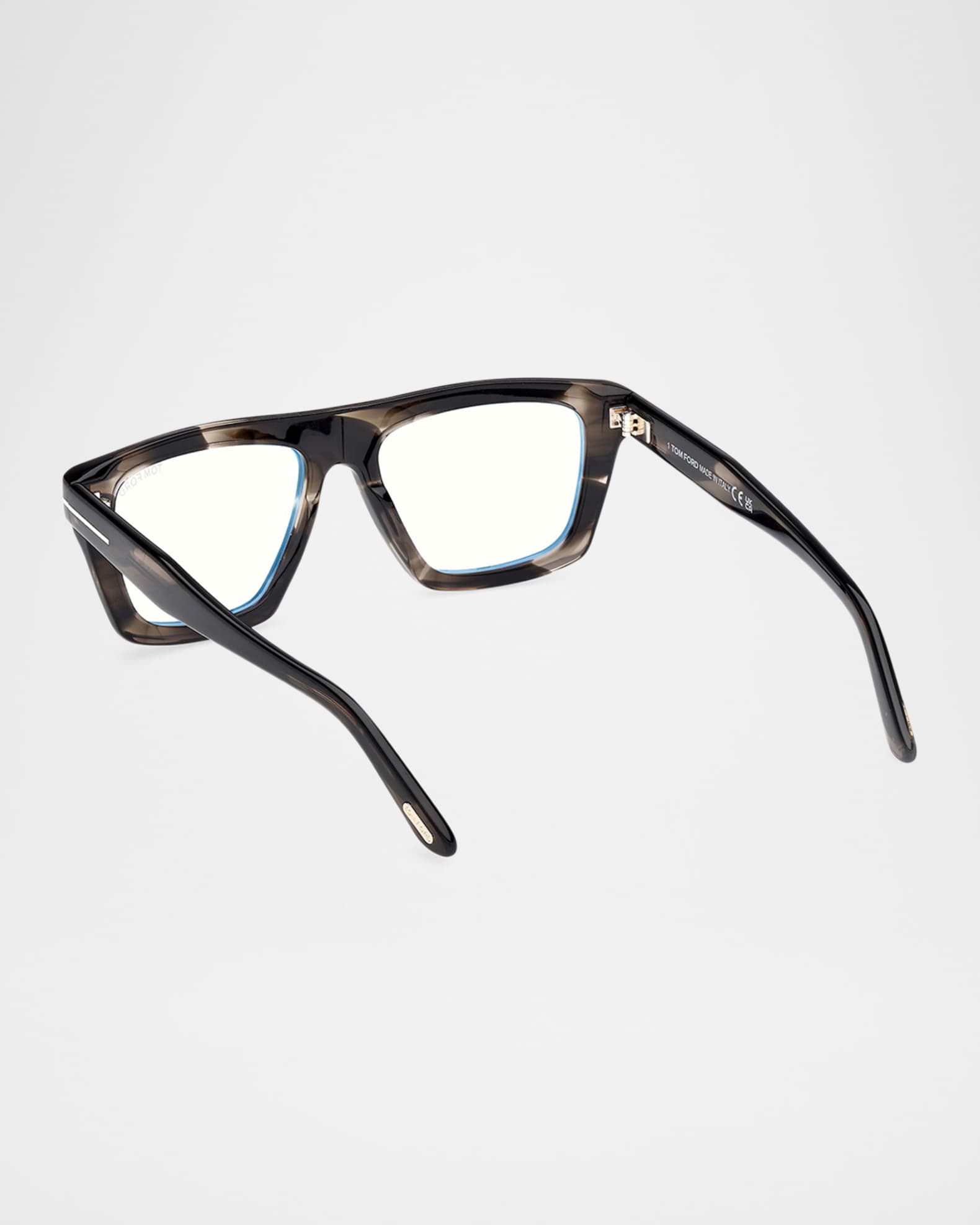 Men's FT6059-BM Acetate Rectangle Blue-Block Optical Frames  1