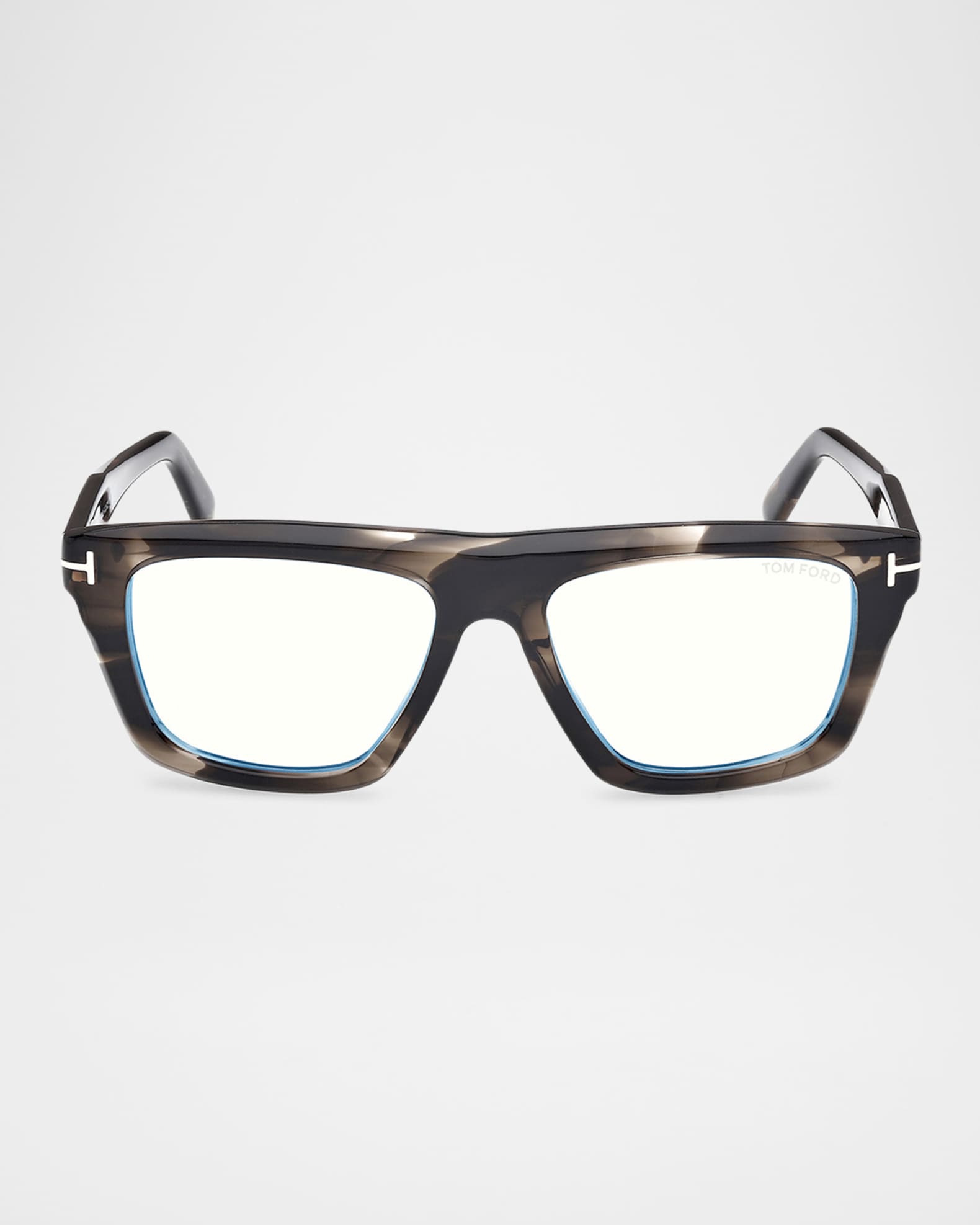 Men's FT6059-BM Acetate Rectangle Blue-Block Optical Frames  0