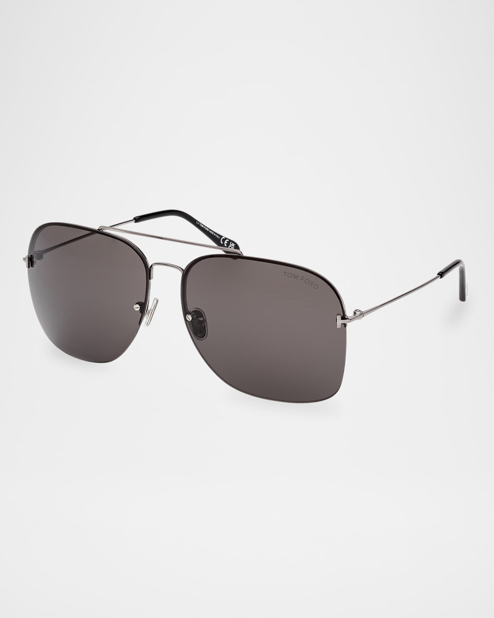 TOM FORD Men's Mackenzie-02 Metal Photochromic Aviator Sunglasses