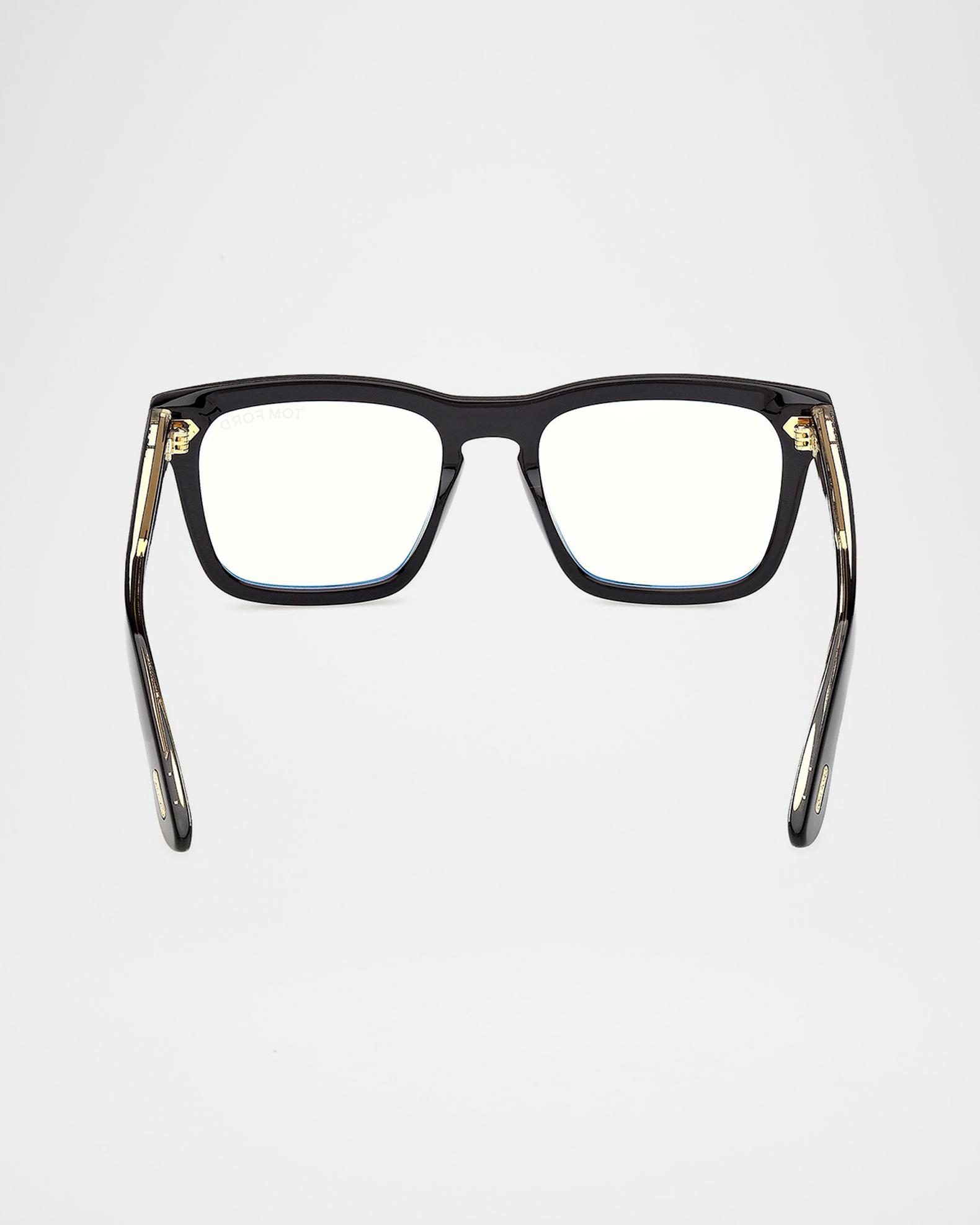 Tom Ford Black Square Optical Glasses with Gold Details Amazon.com: Tom Ford Square Eyeglasses TF5372 005 Black  main image 2