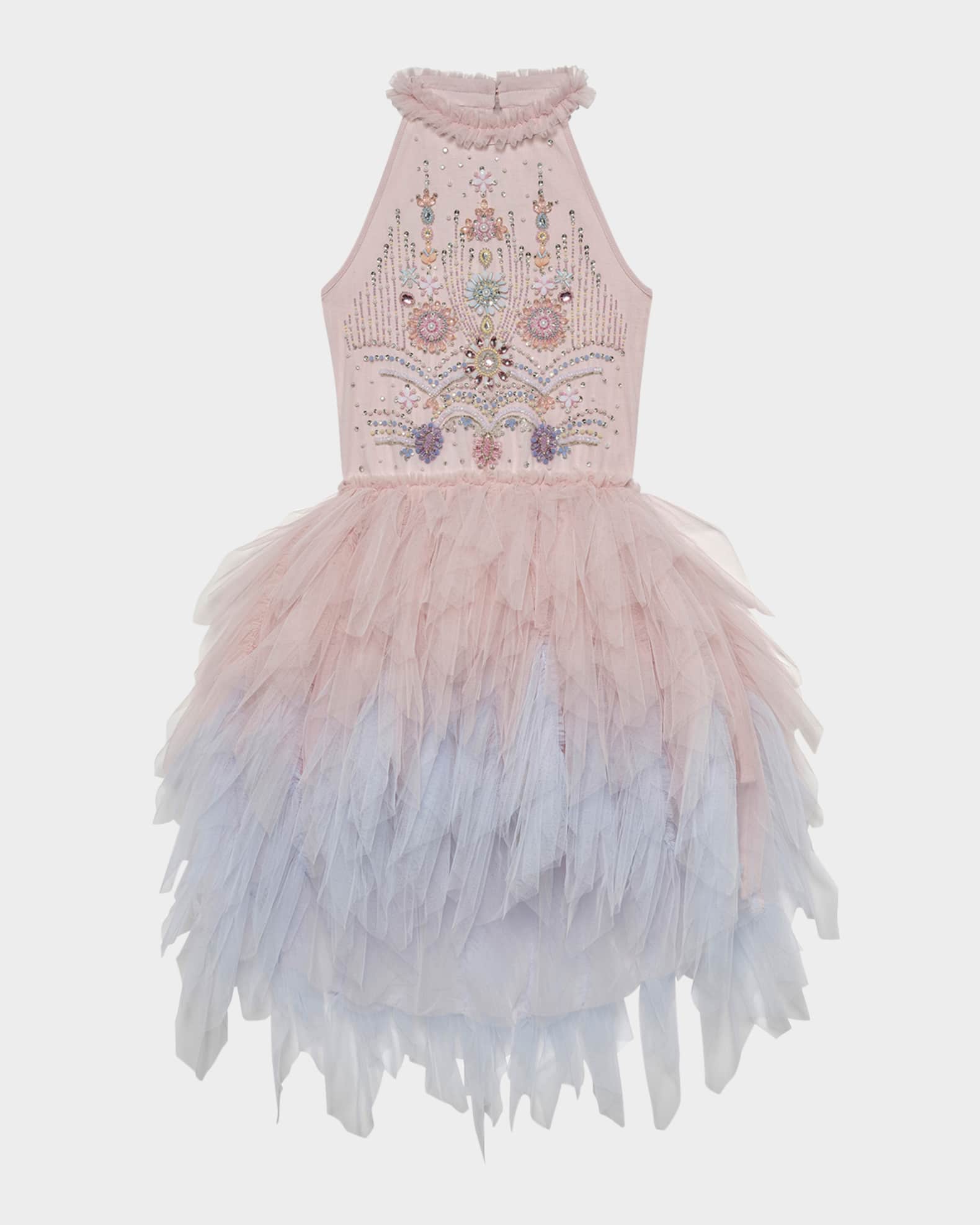 Girl's Floral Fete Embellished Tutu Dress, Size 2-11 0