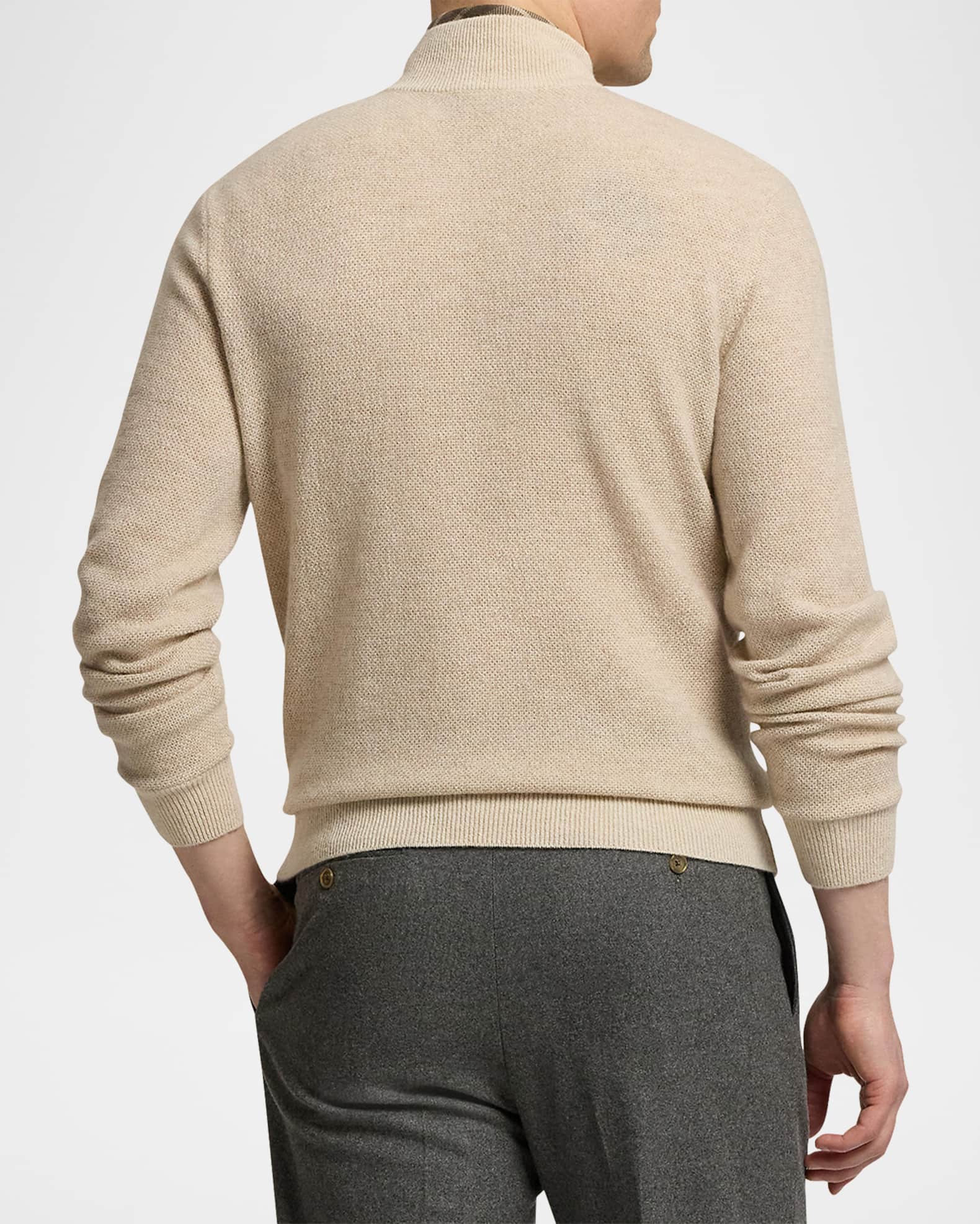 Ralph Lauren Purple Label Men's Cashmere Half-Zip Sweater | Neiman Marcus