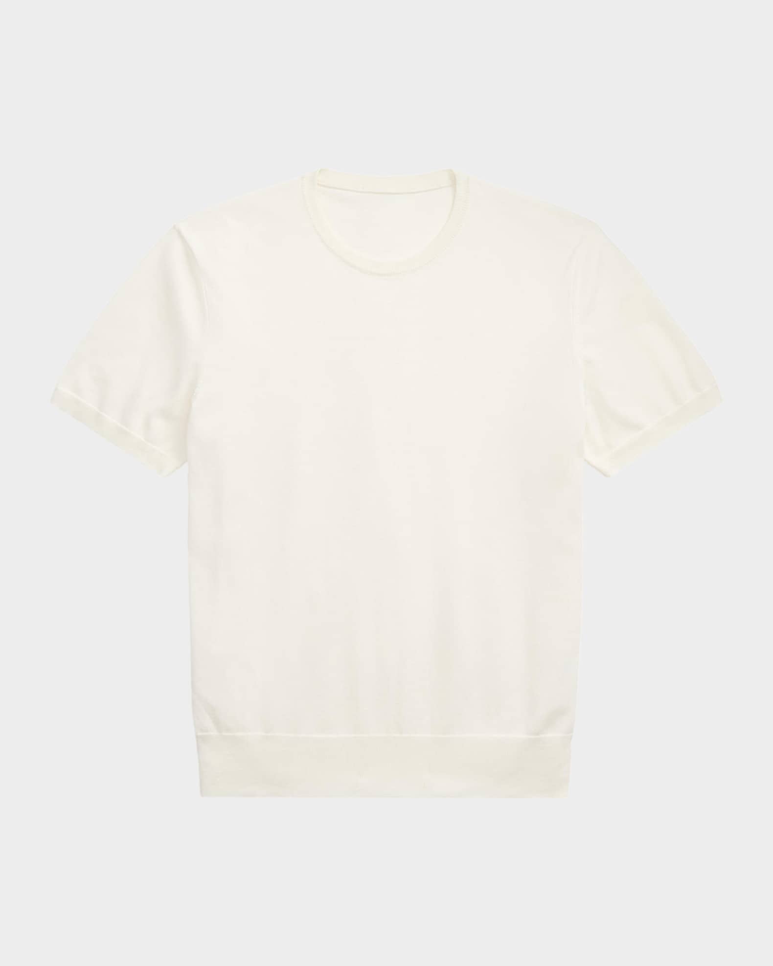 Men's Cotton Short-Sleeve Crewneck Sweater 0