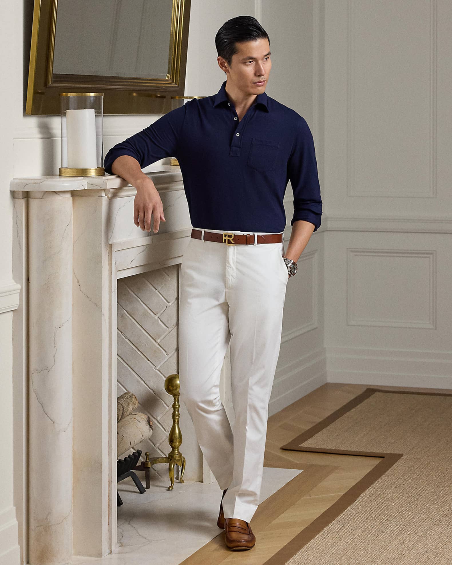 formal dressing with polo shirt The Original Dress Collar Polo White Relaxed / S