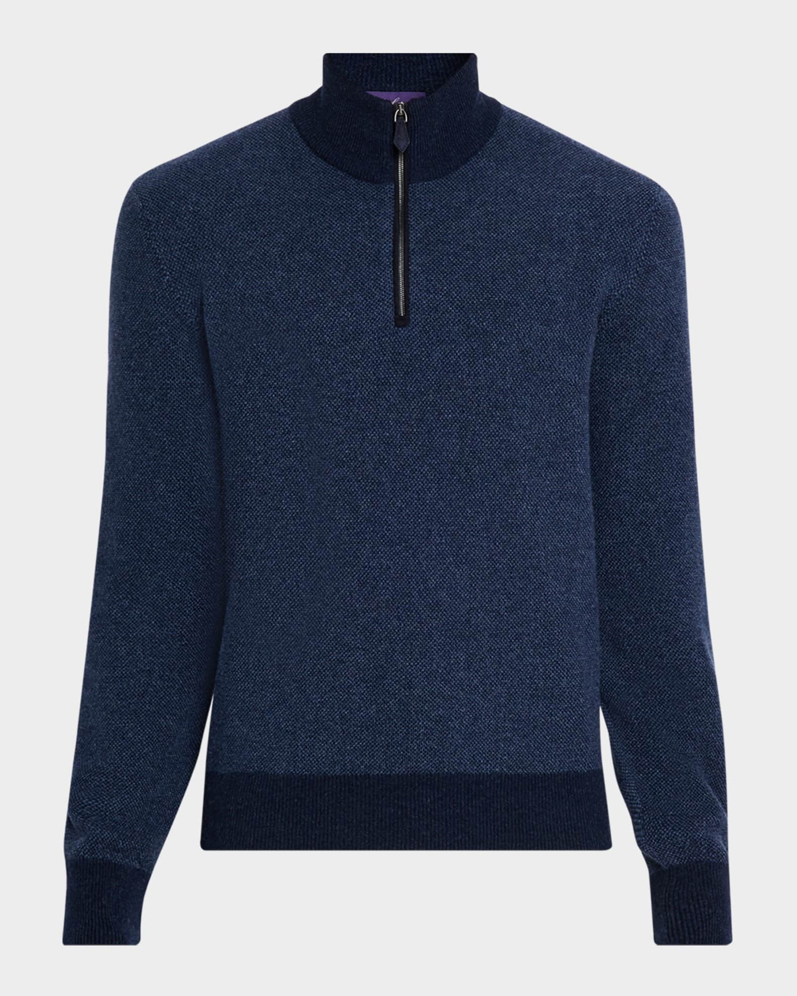 トップス RALPH LAUREN PURPLE LABEL CASHMERE KNIT 0400017954702_ISLABLUEMELANGE?